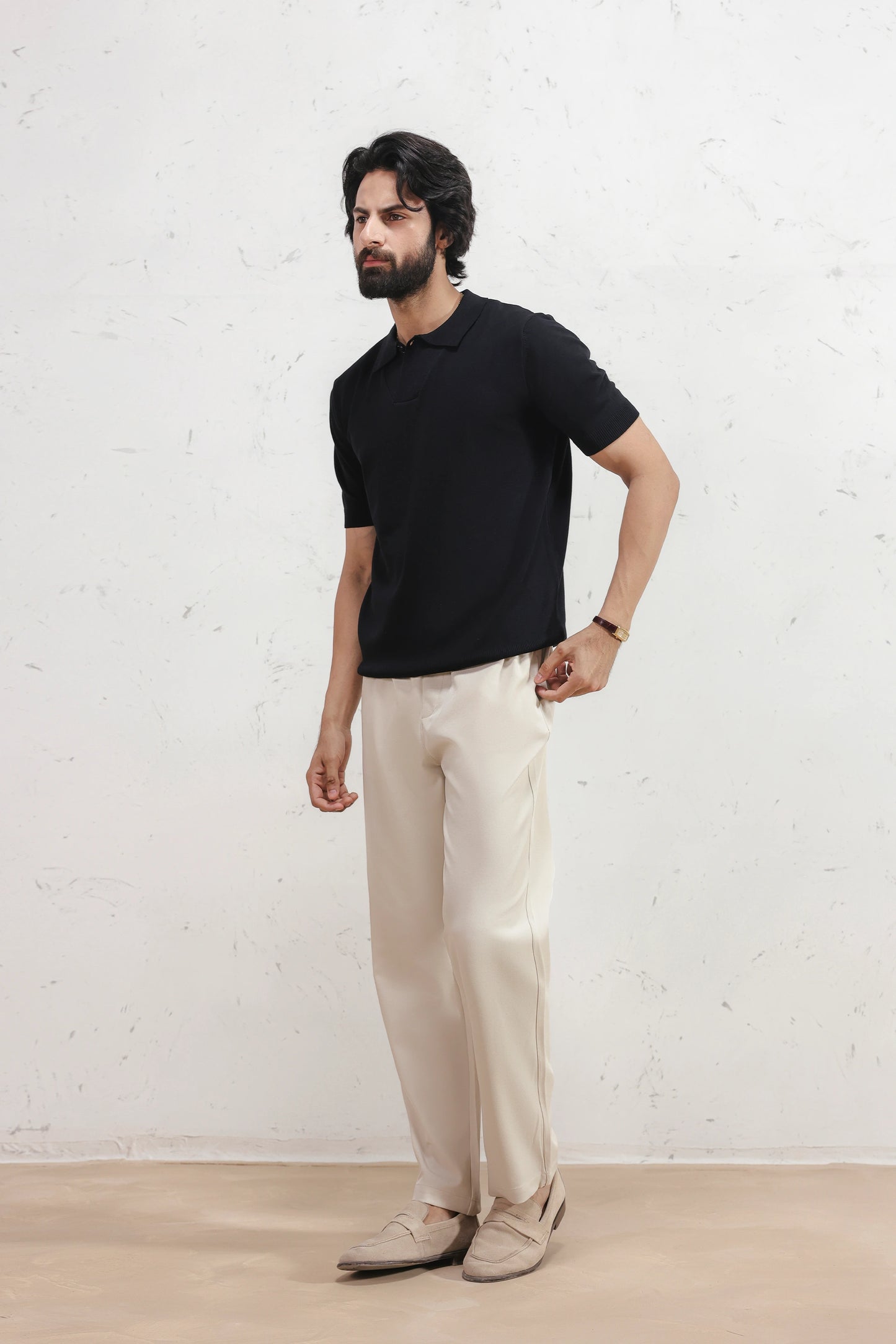 Fine Gauge Knit Polo