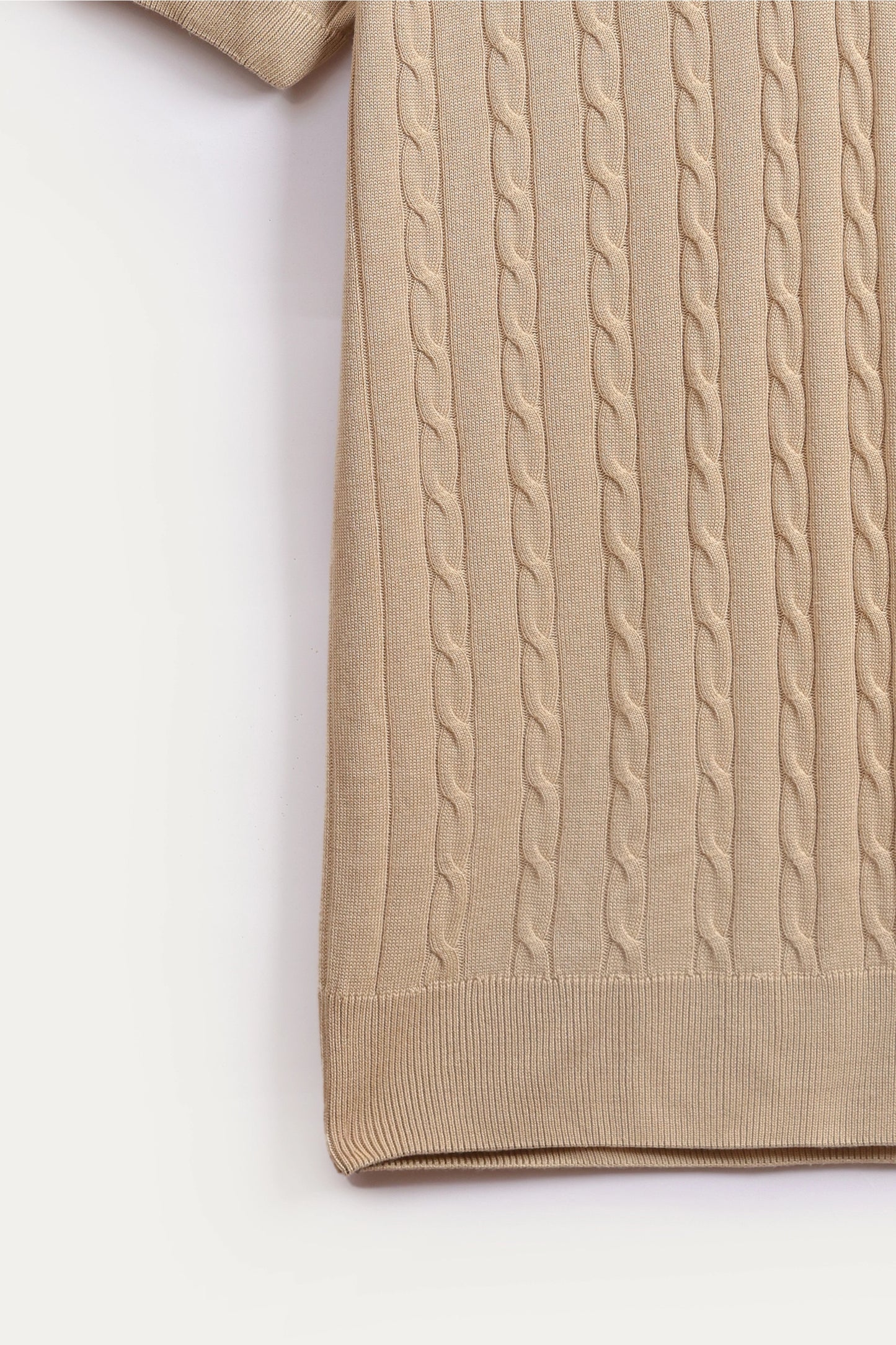 Cable Knit Polo