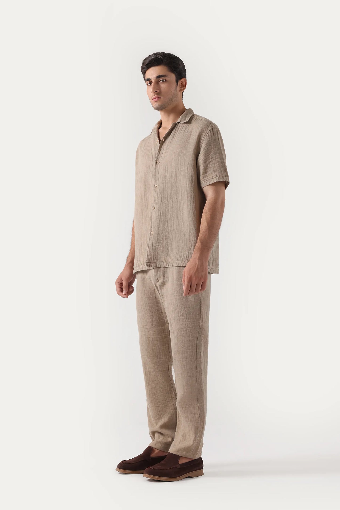 Camp Collar Muslin Shirt