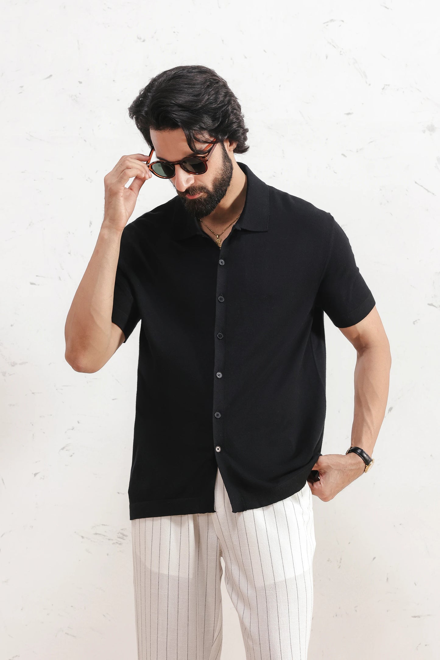 Fine-Knit Sleek Shirt