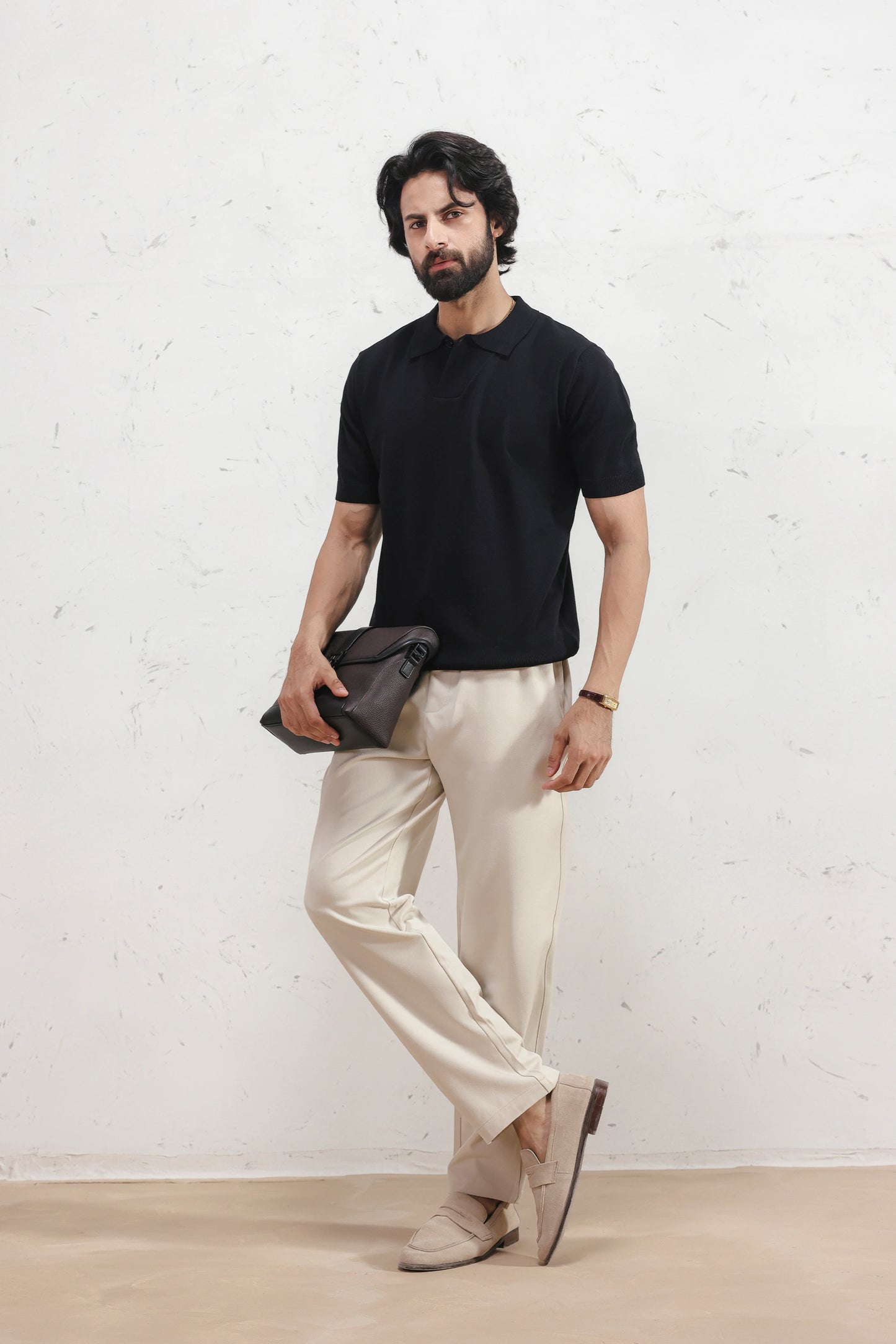 Fine Gauge Knit Polo