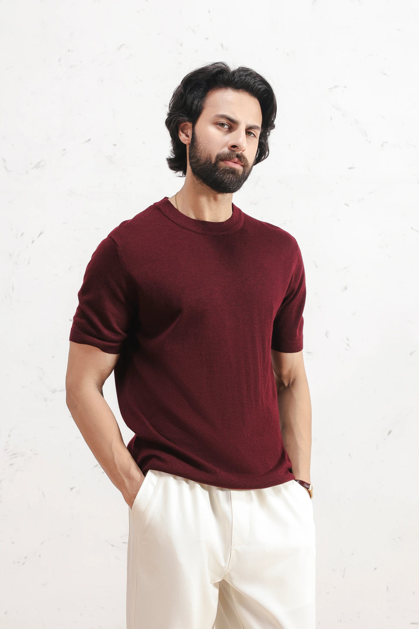 Fine Knit T-Shirt