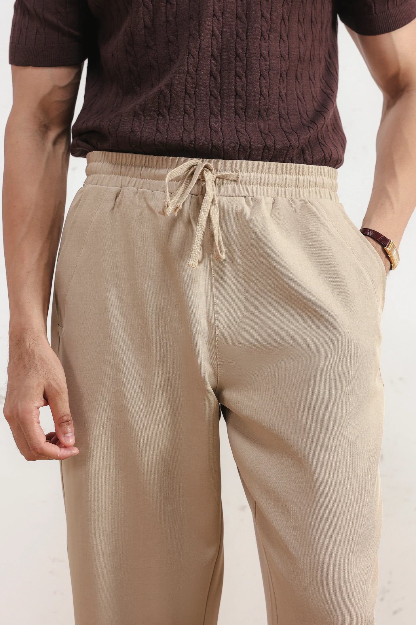 Sandstone Drawstring Trousers