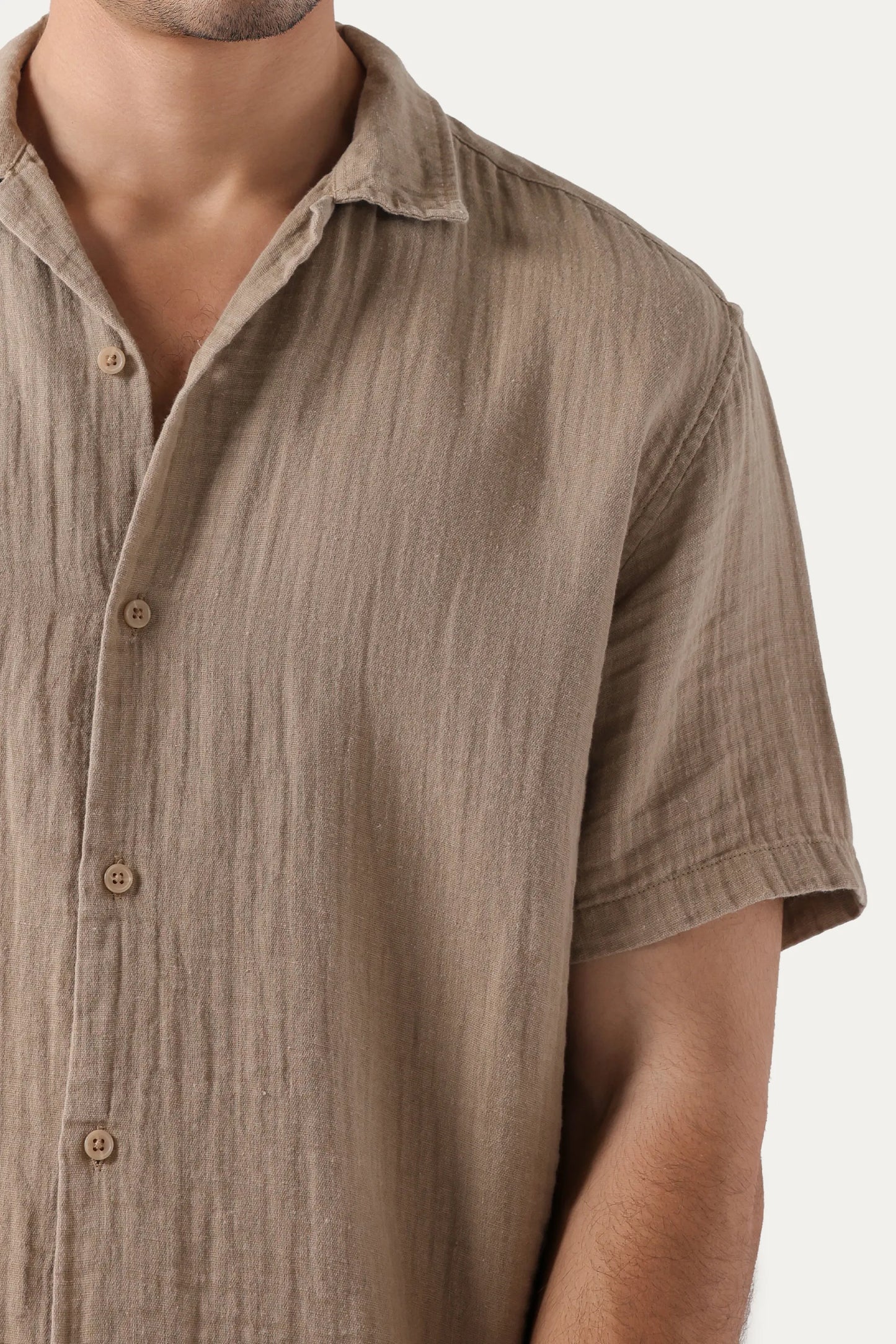 Camp Collar Muslin Shirt