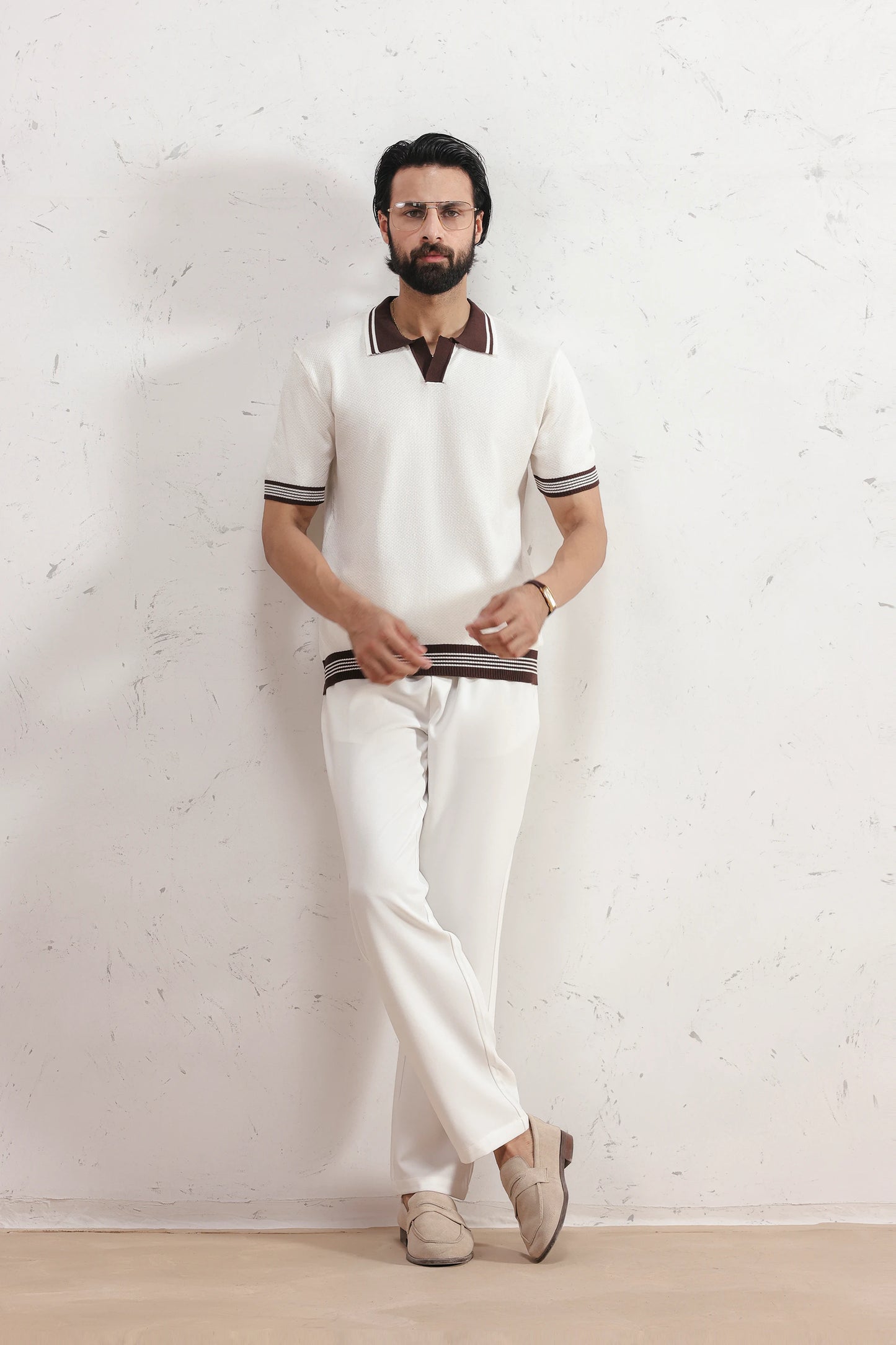 Fine Gauge Knit Polo