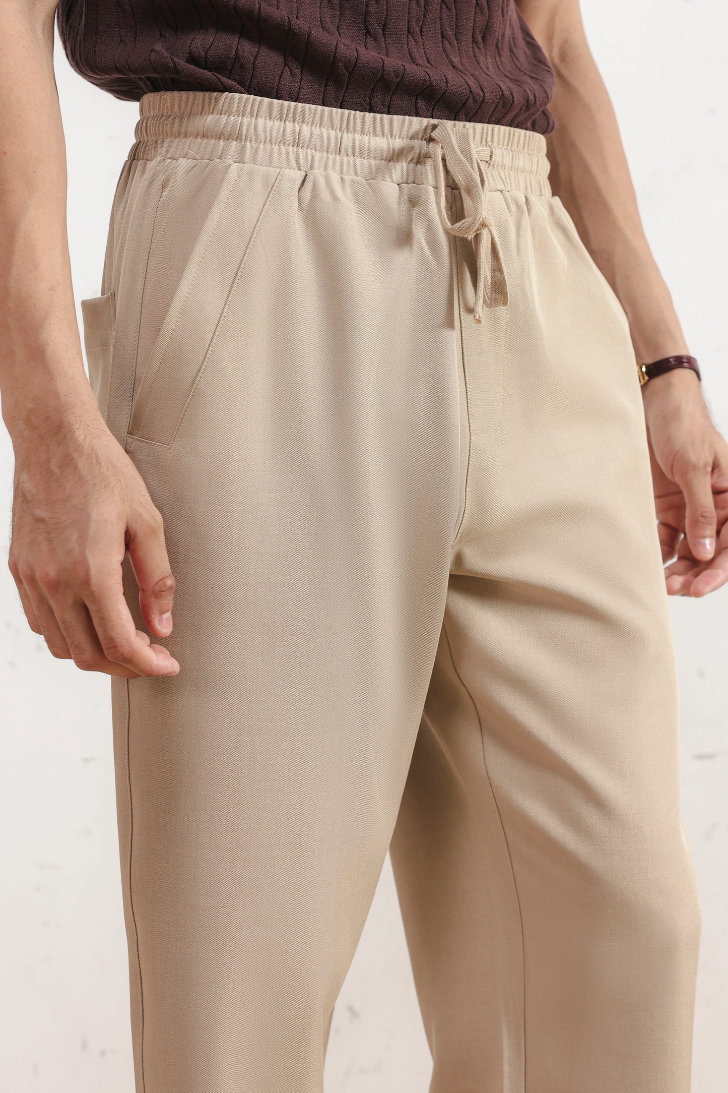Sandstone Drawstring Trousers
