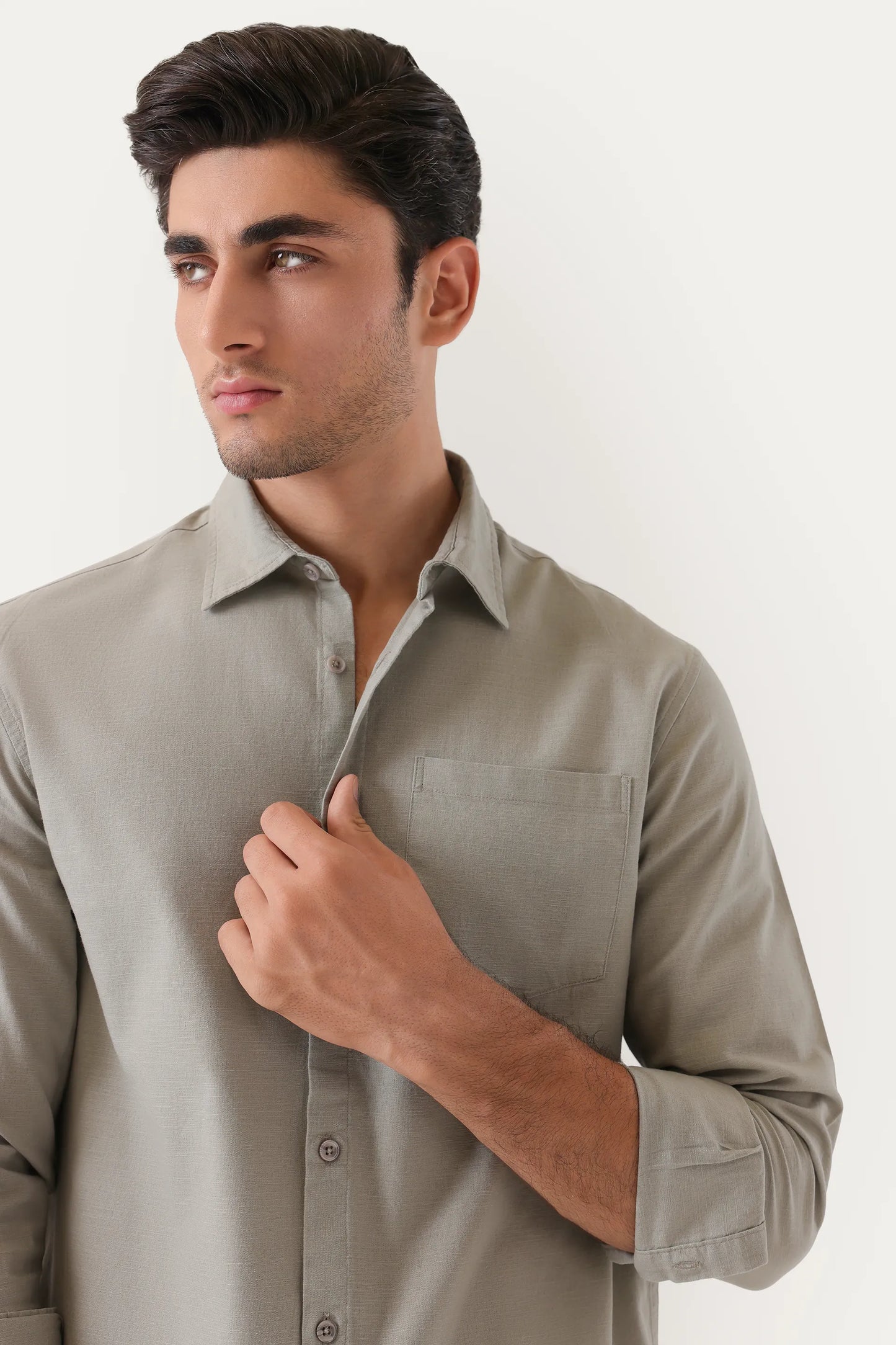 Tailored Fit Linen Shirt