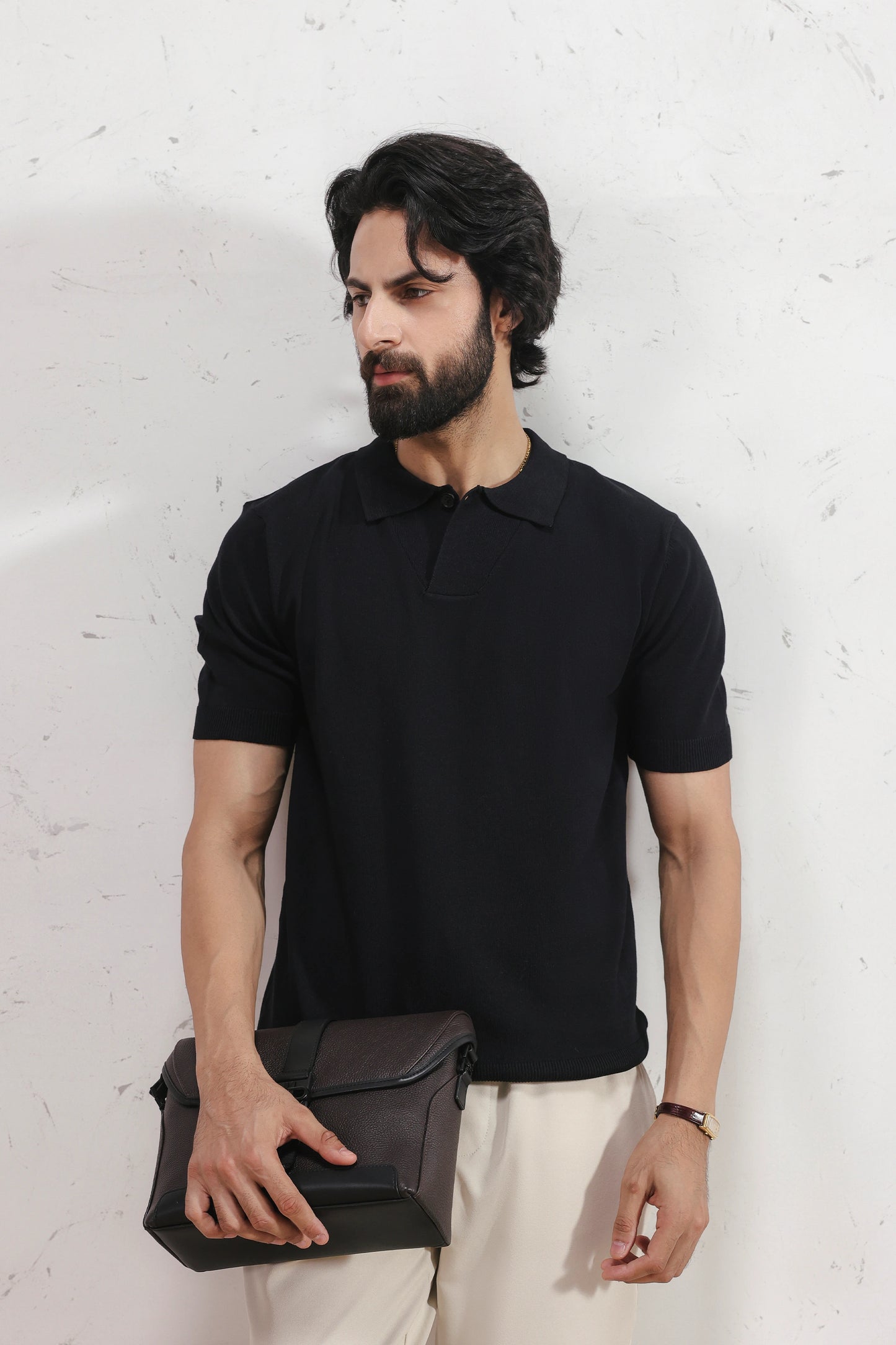Fine Gauge Knit Polo