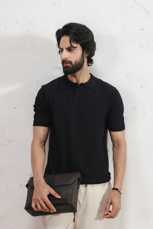 Fine Gauge Knit Polo