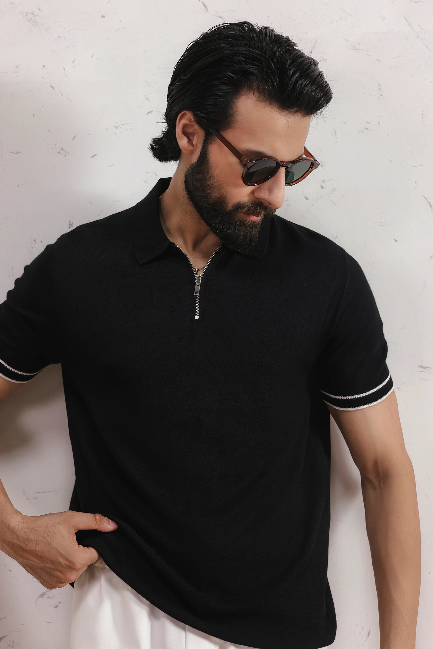 Tipping Quarter Zip Polo