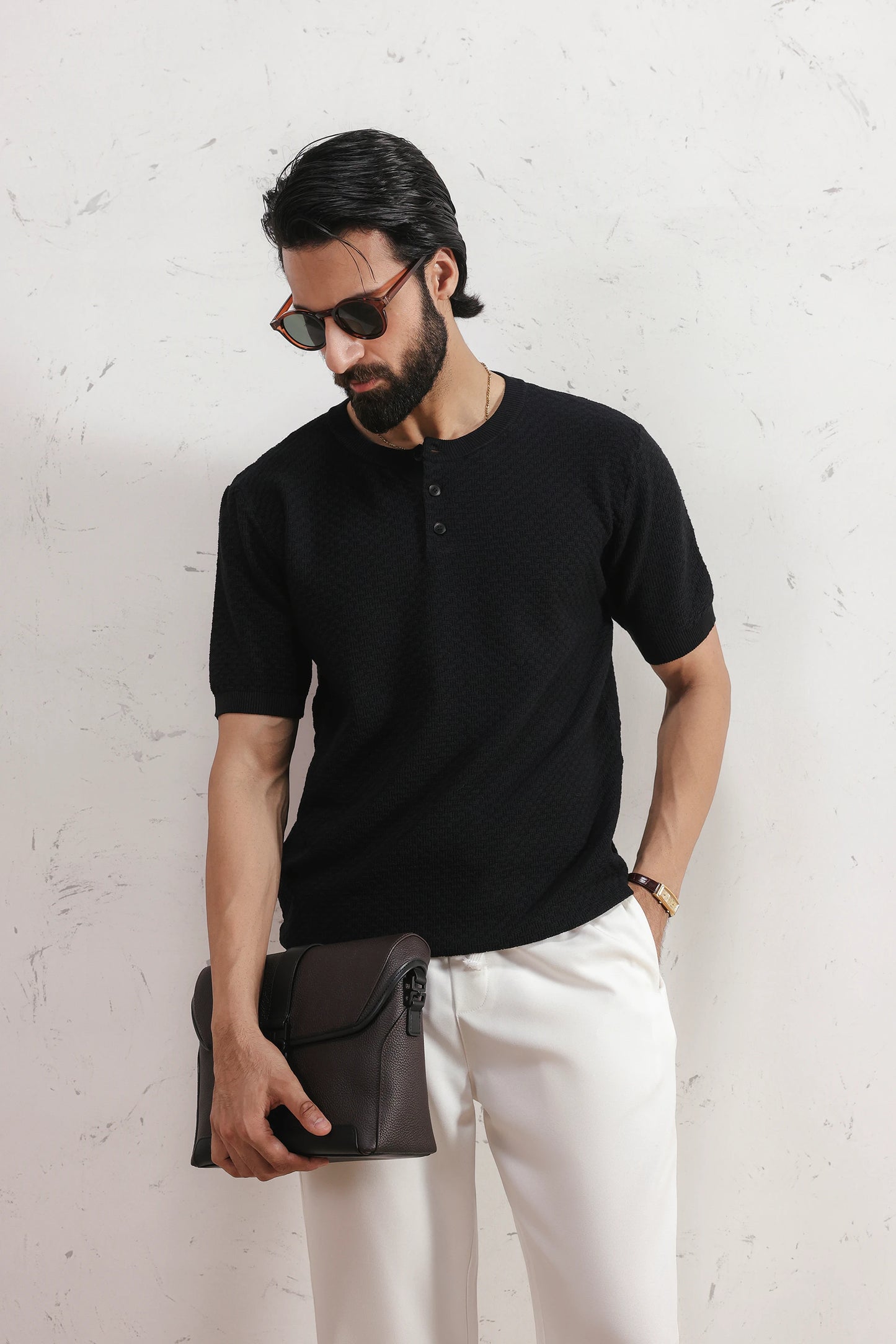 Textured Henley