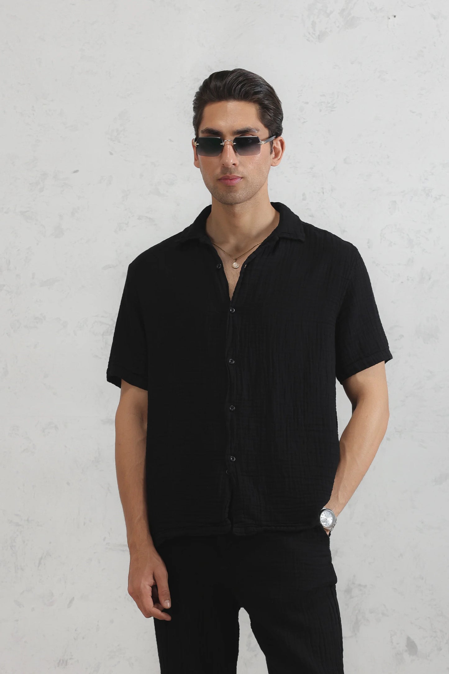 Resort Collar Muslin Shirt