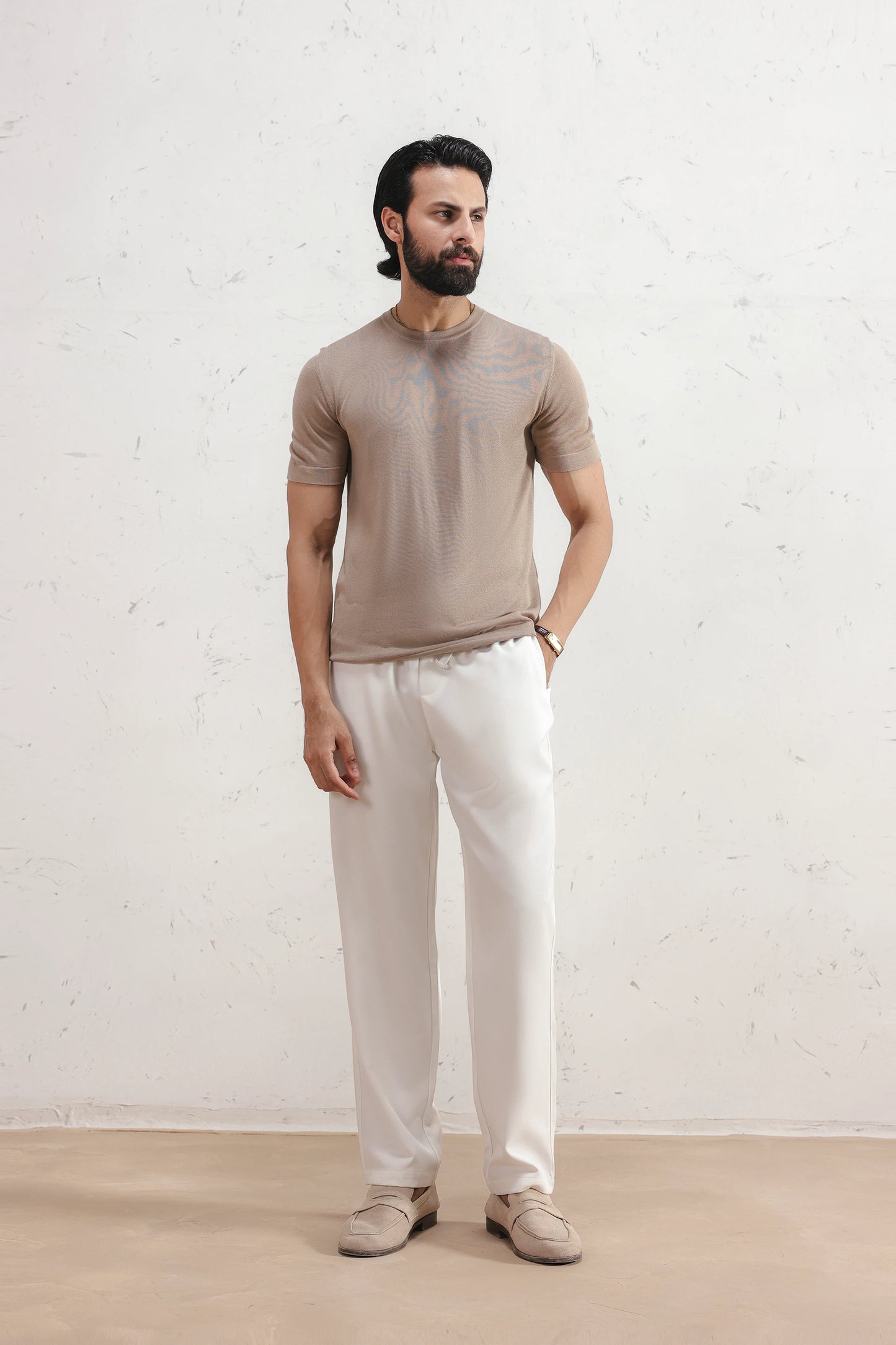 Lyocell Knit T-Shirt