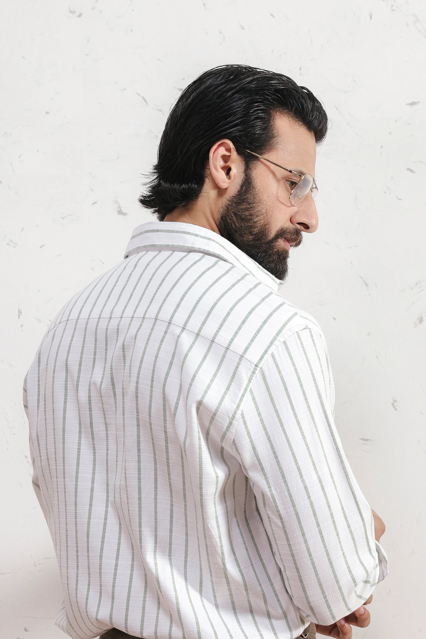 Fine Stripe Cotton Shirt