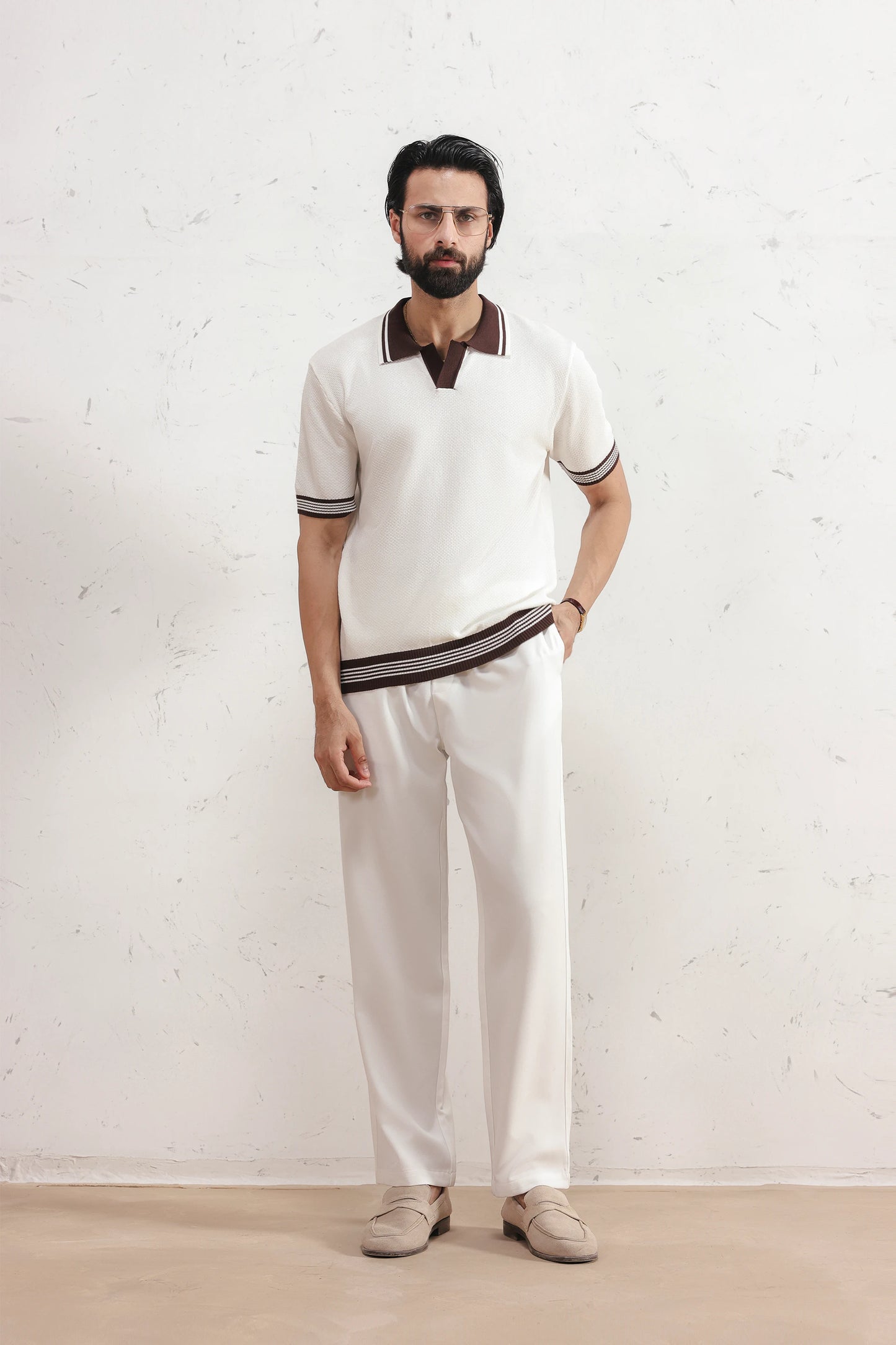 Fine Gauge Knit Polo
