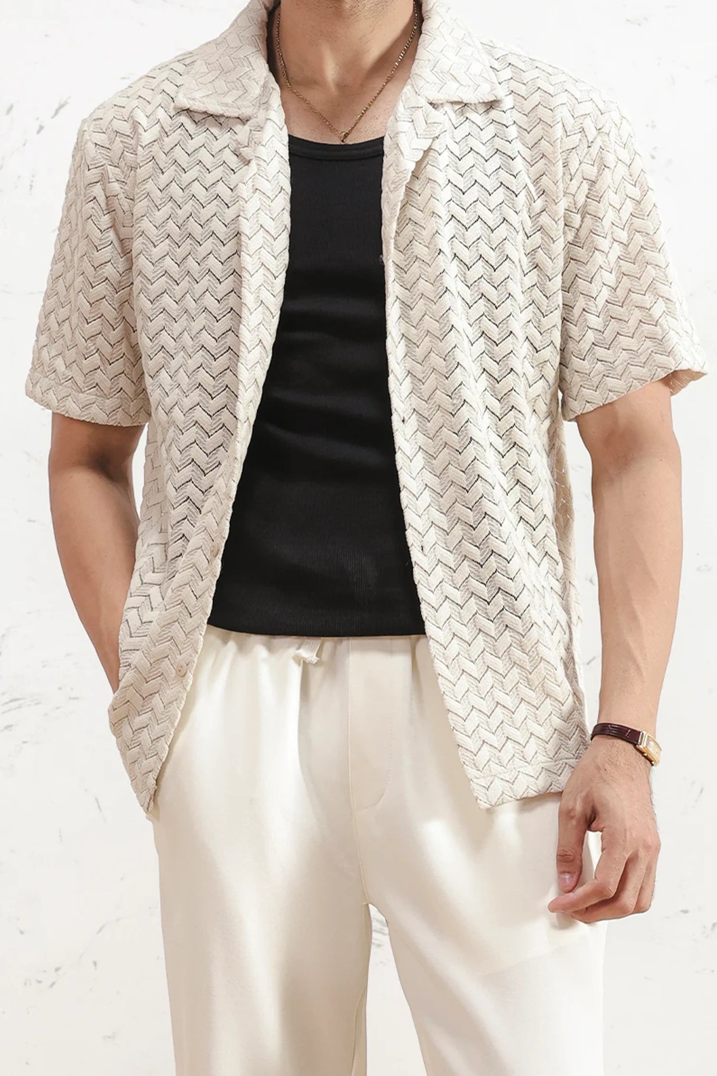 Crochet Knit Shirt