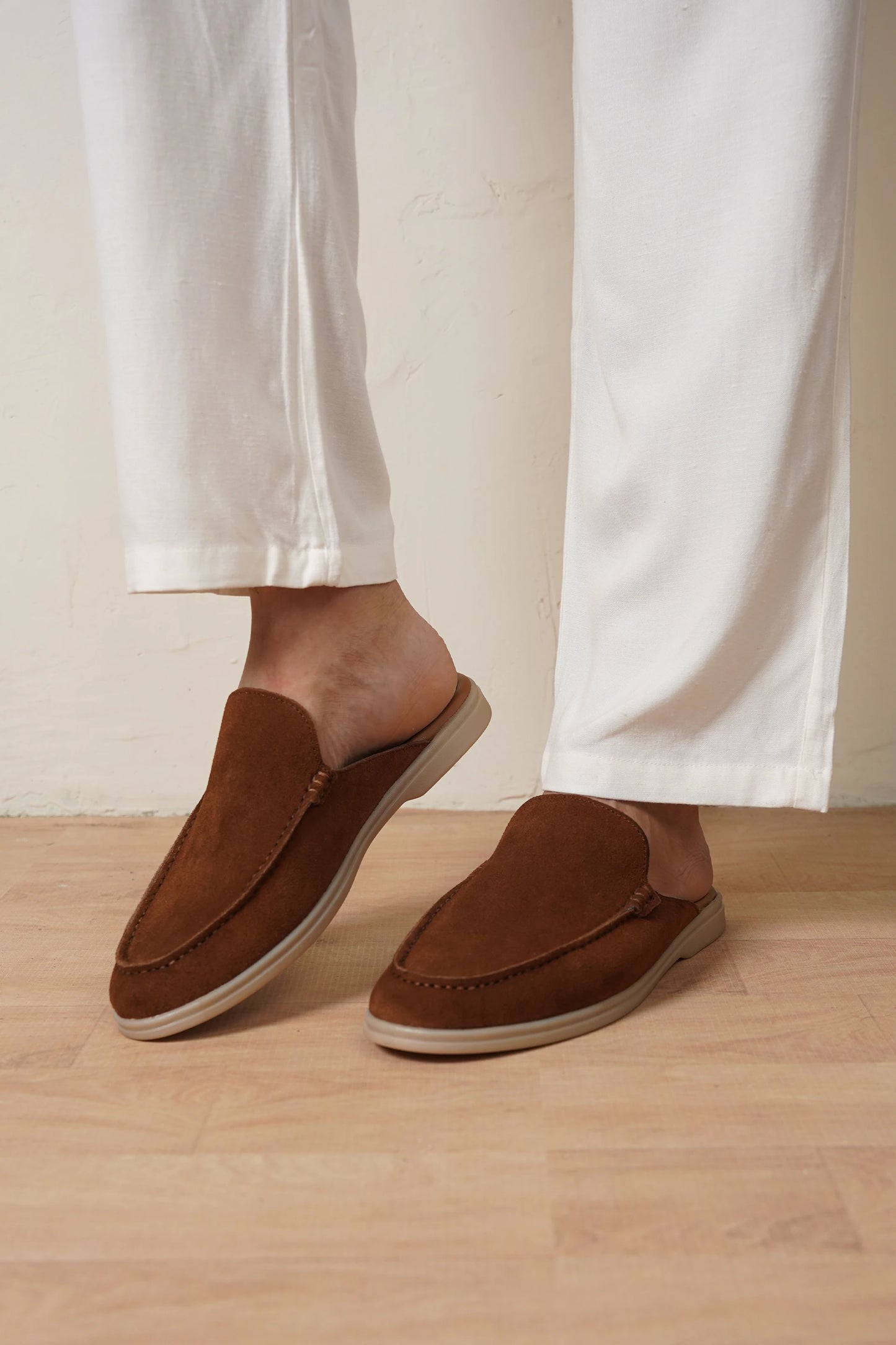 Suede Leather Mules