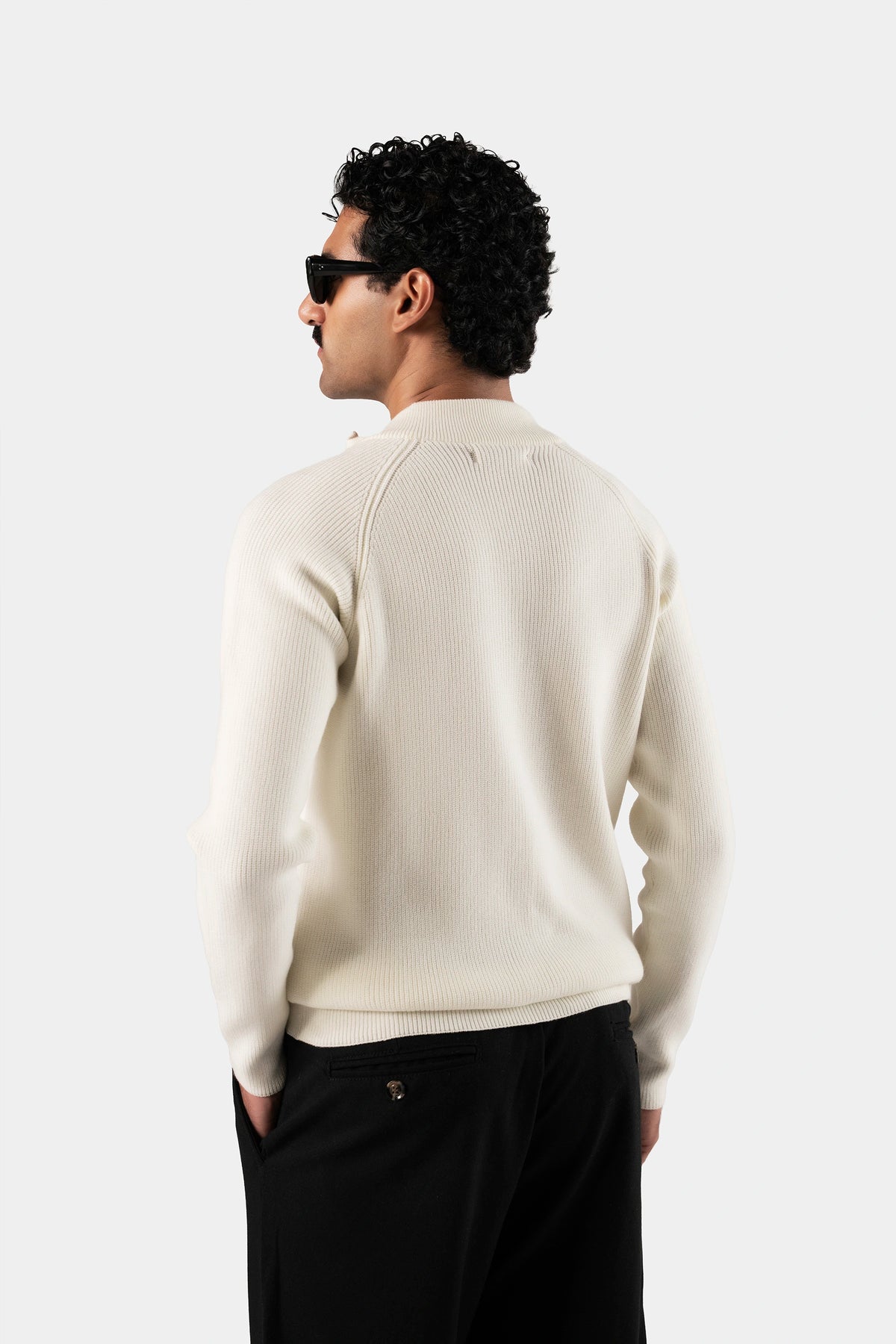 Rib Zip Cardigan