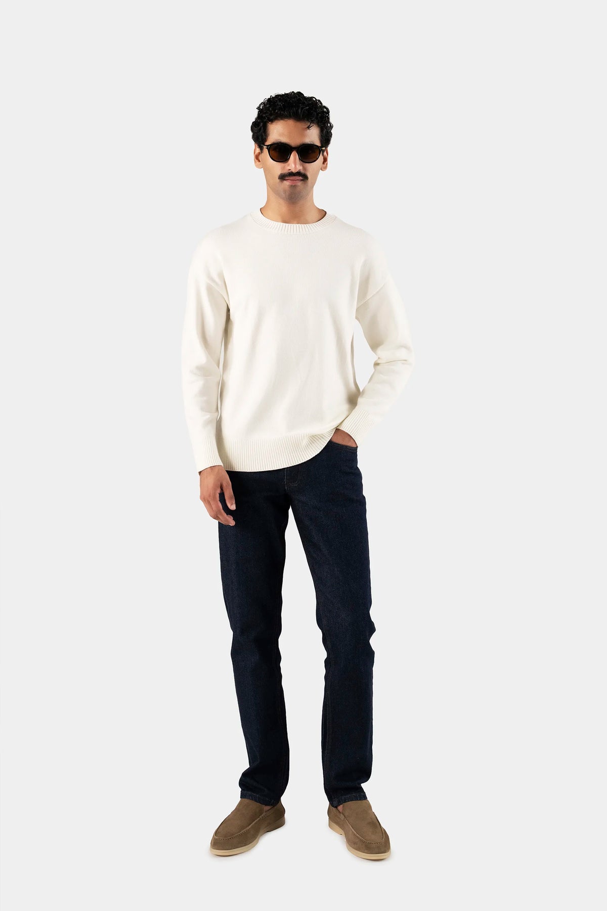 Creamy Spun Knit Sweater