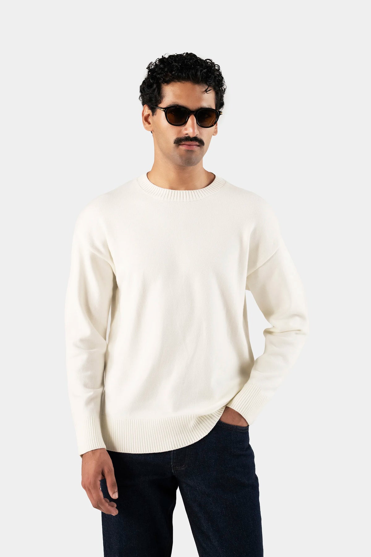 Creamy Spun Knit Sweater