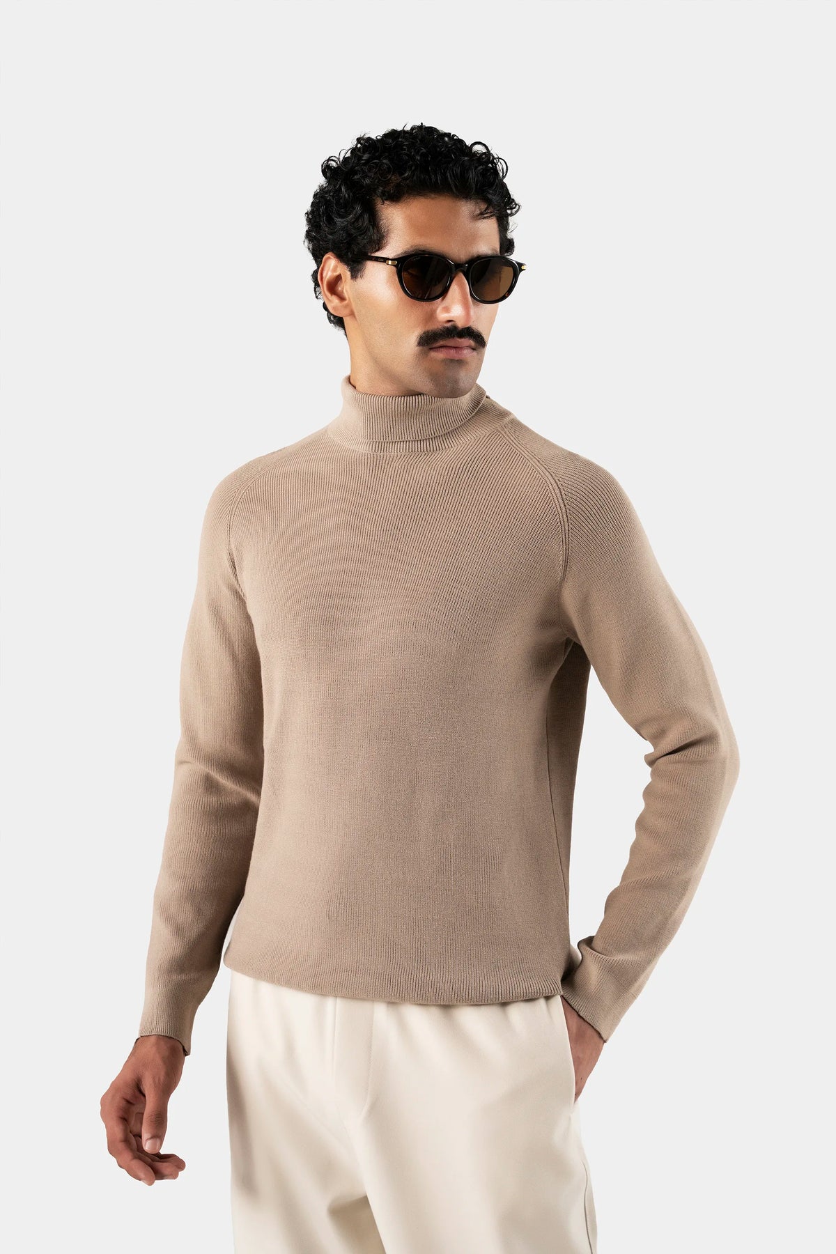 Fine Gauge Raglan Turtleneck