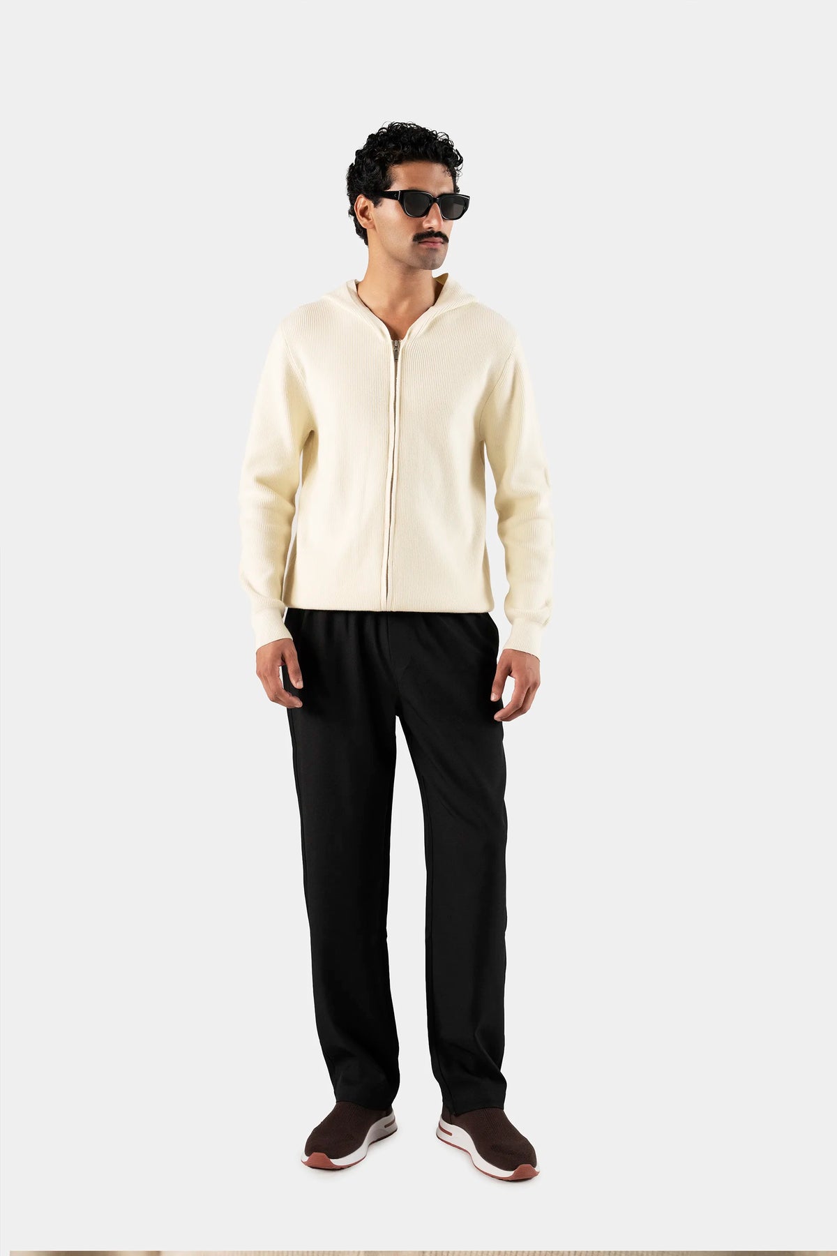 Hooded Zip Cardigan