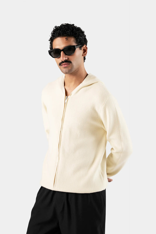 Hooded Zip Cardigan