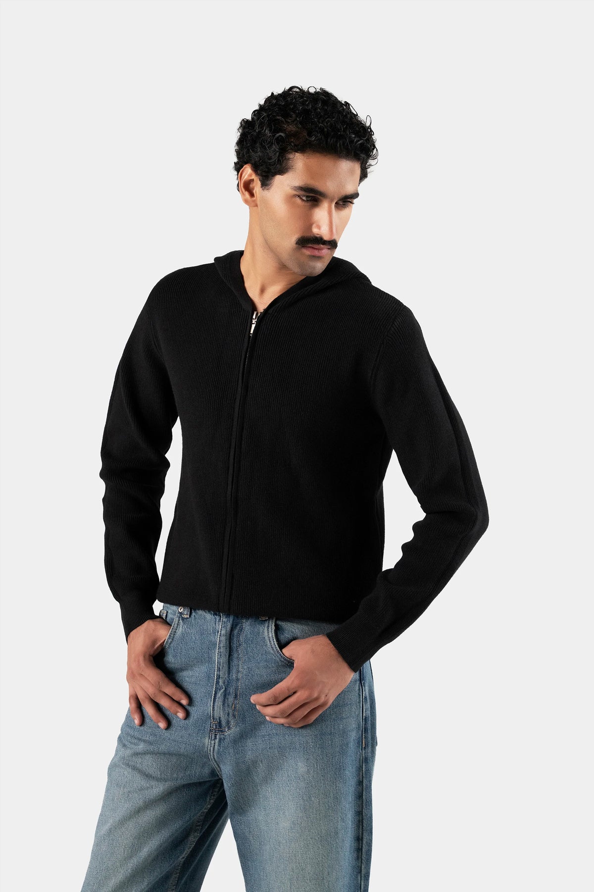 Hooded Zip Cardigan