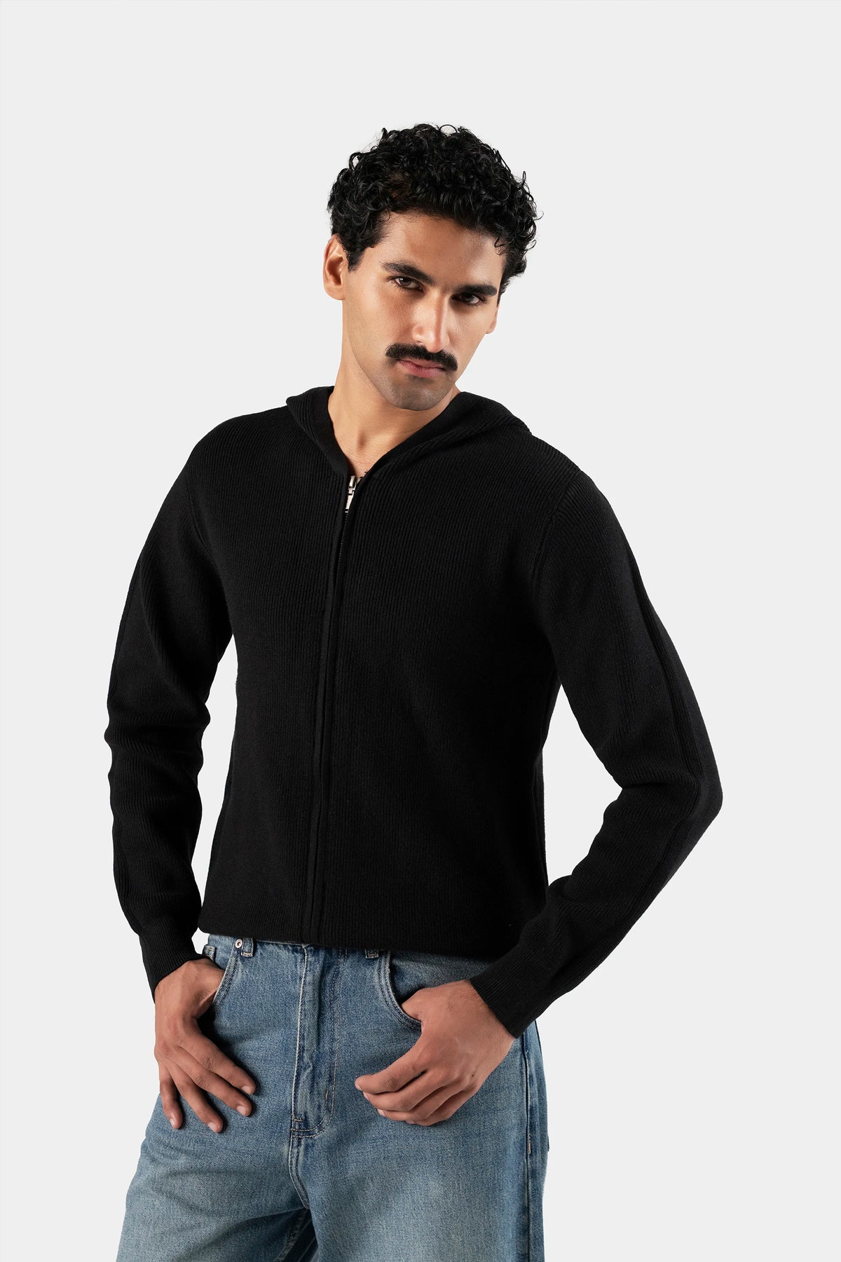Hooded Zip Cardigan