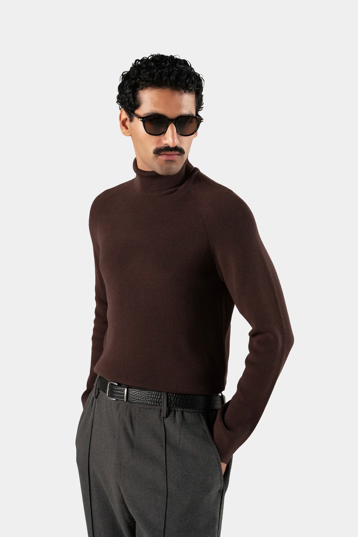 Fine Gauge Raglan Turtleneck