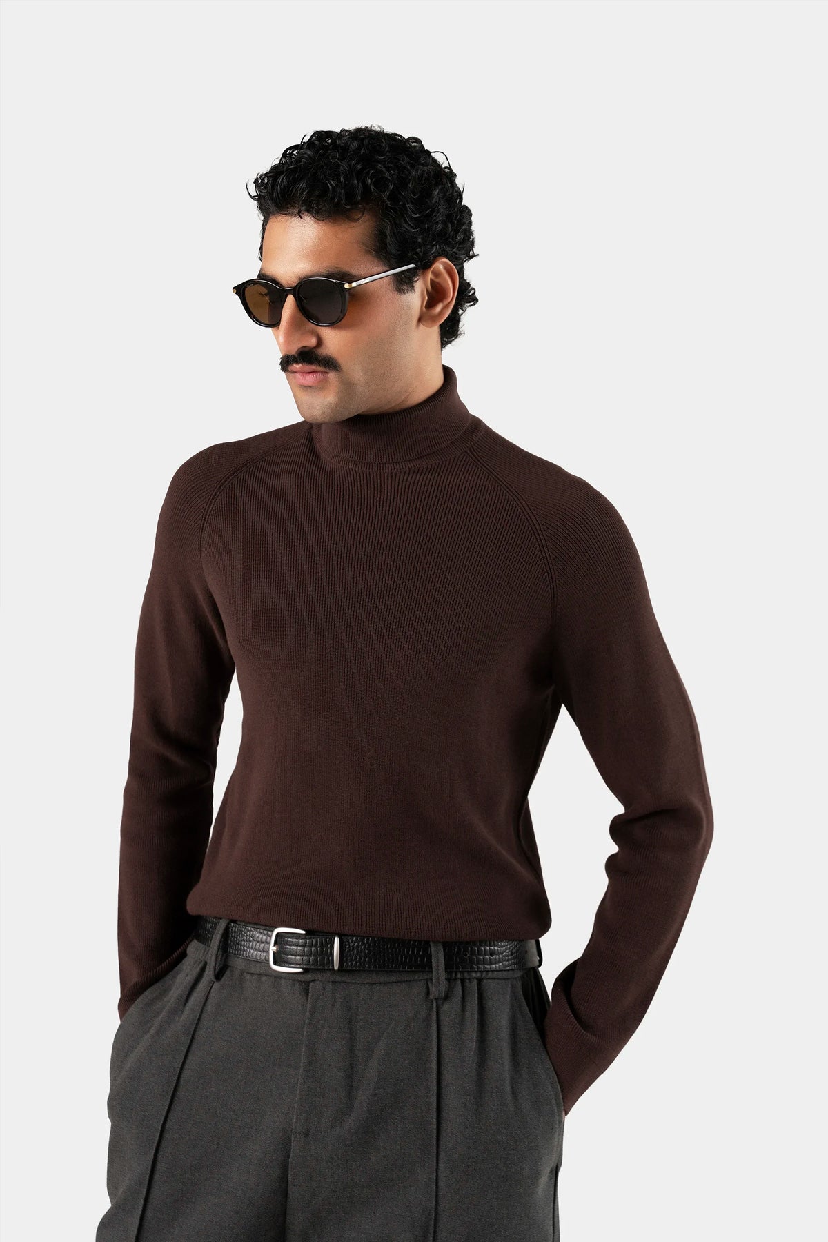 Fine Gauge Raglan Turtleneck