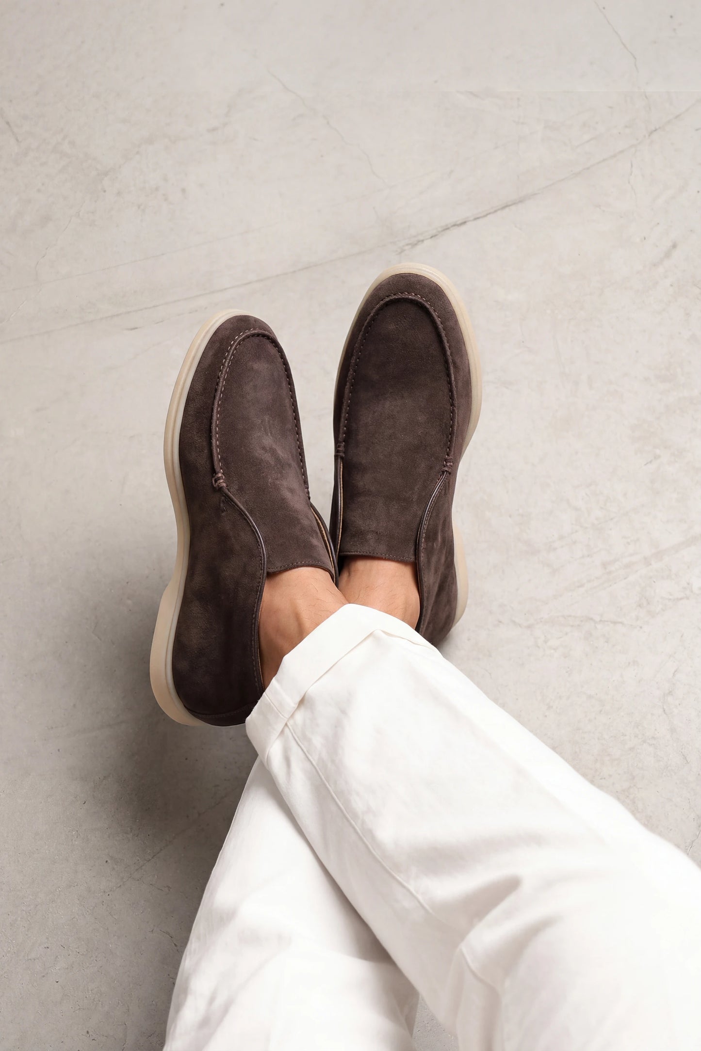 High-Top Goat Suede Loafers