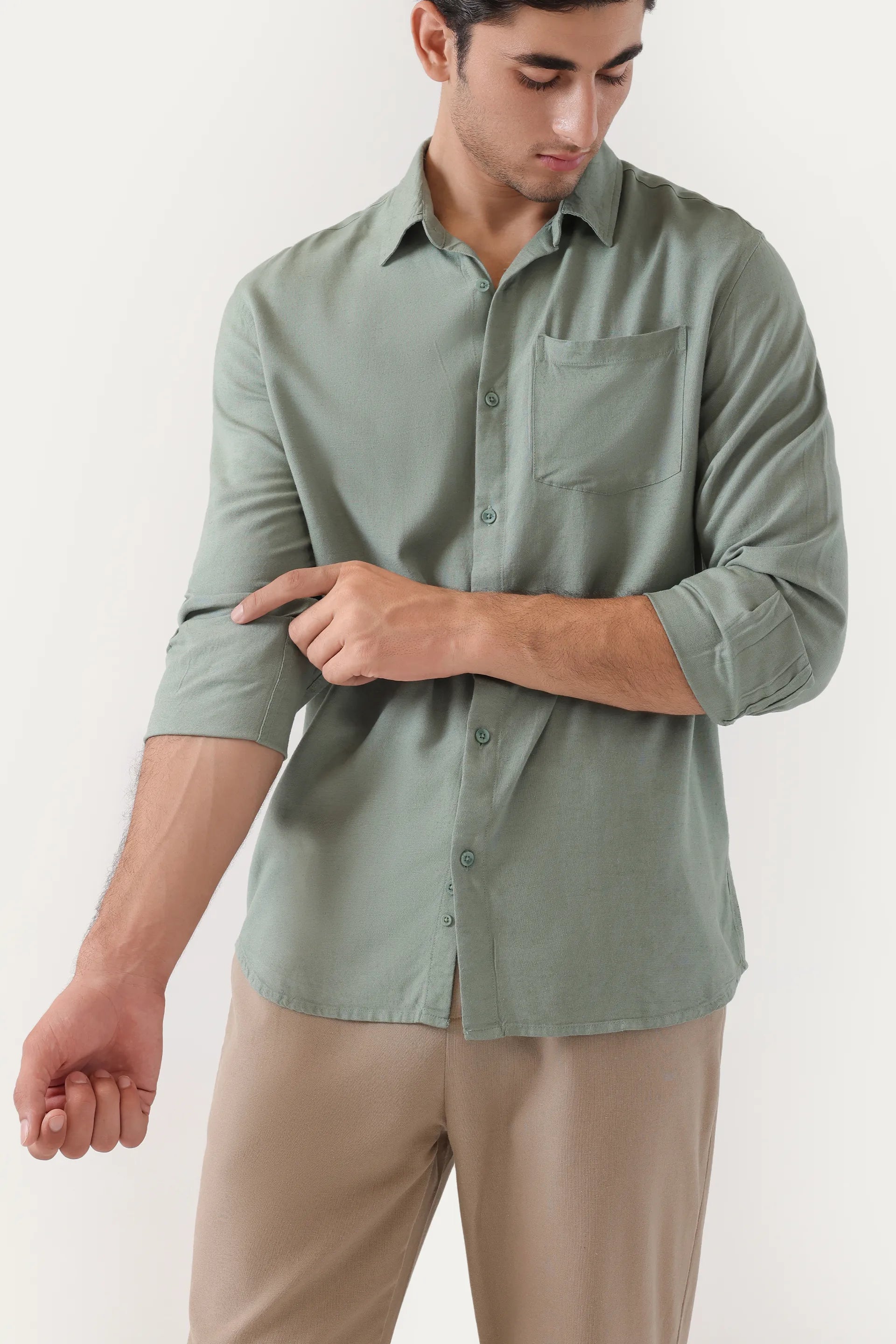 Tailored Fit Linen Shirt
