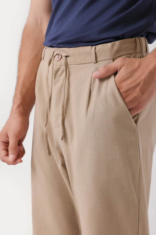 Relaxed Fit Linen Trousers
