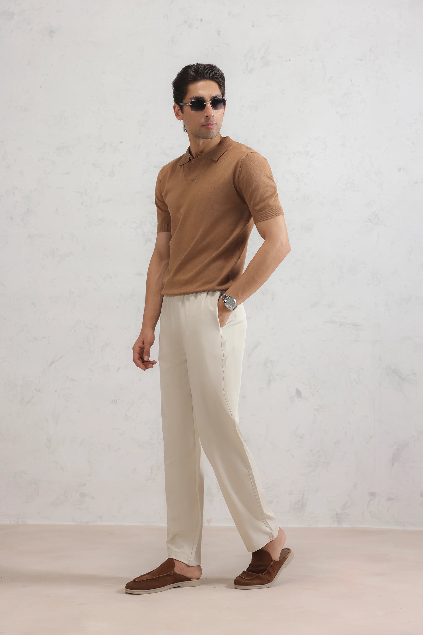 Fine Gauge Knit Polo