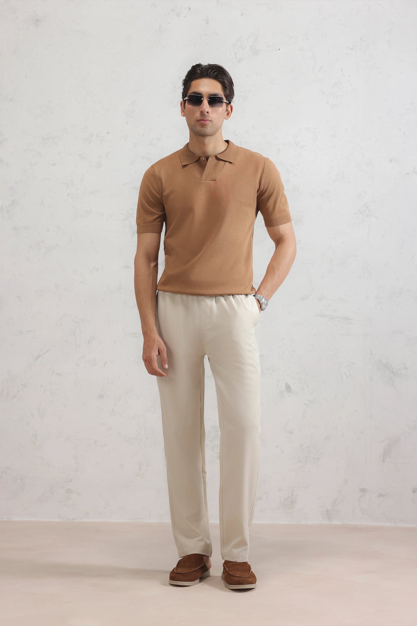 Fine Gauge Knit Polo