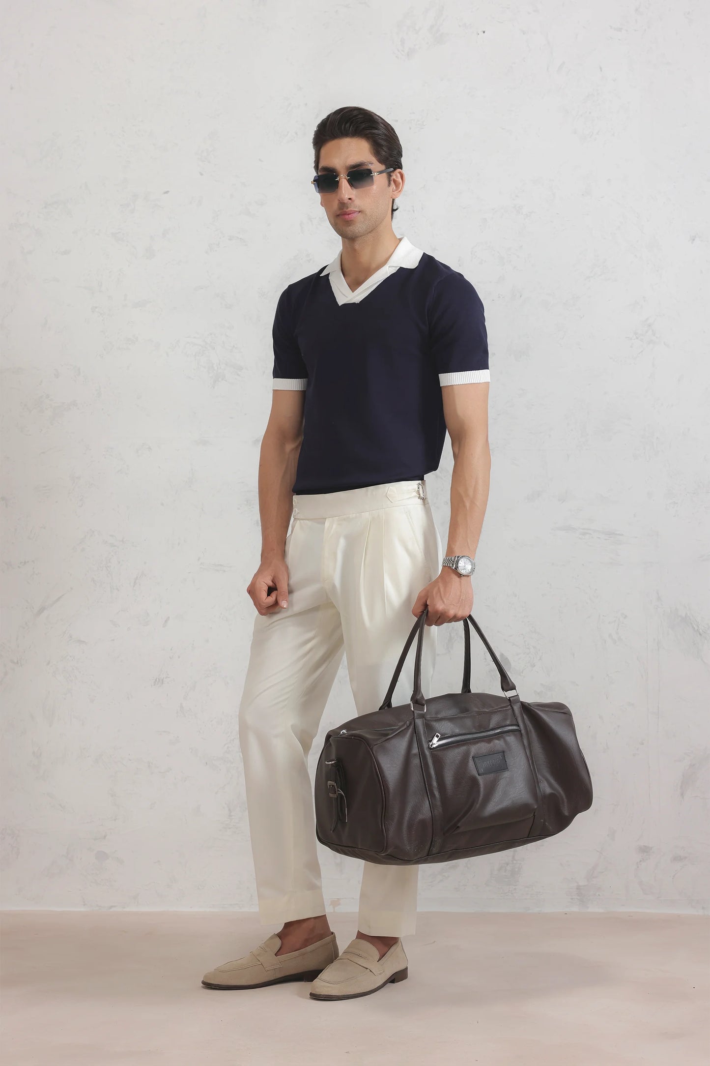 Resort collar Knit polo