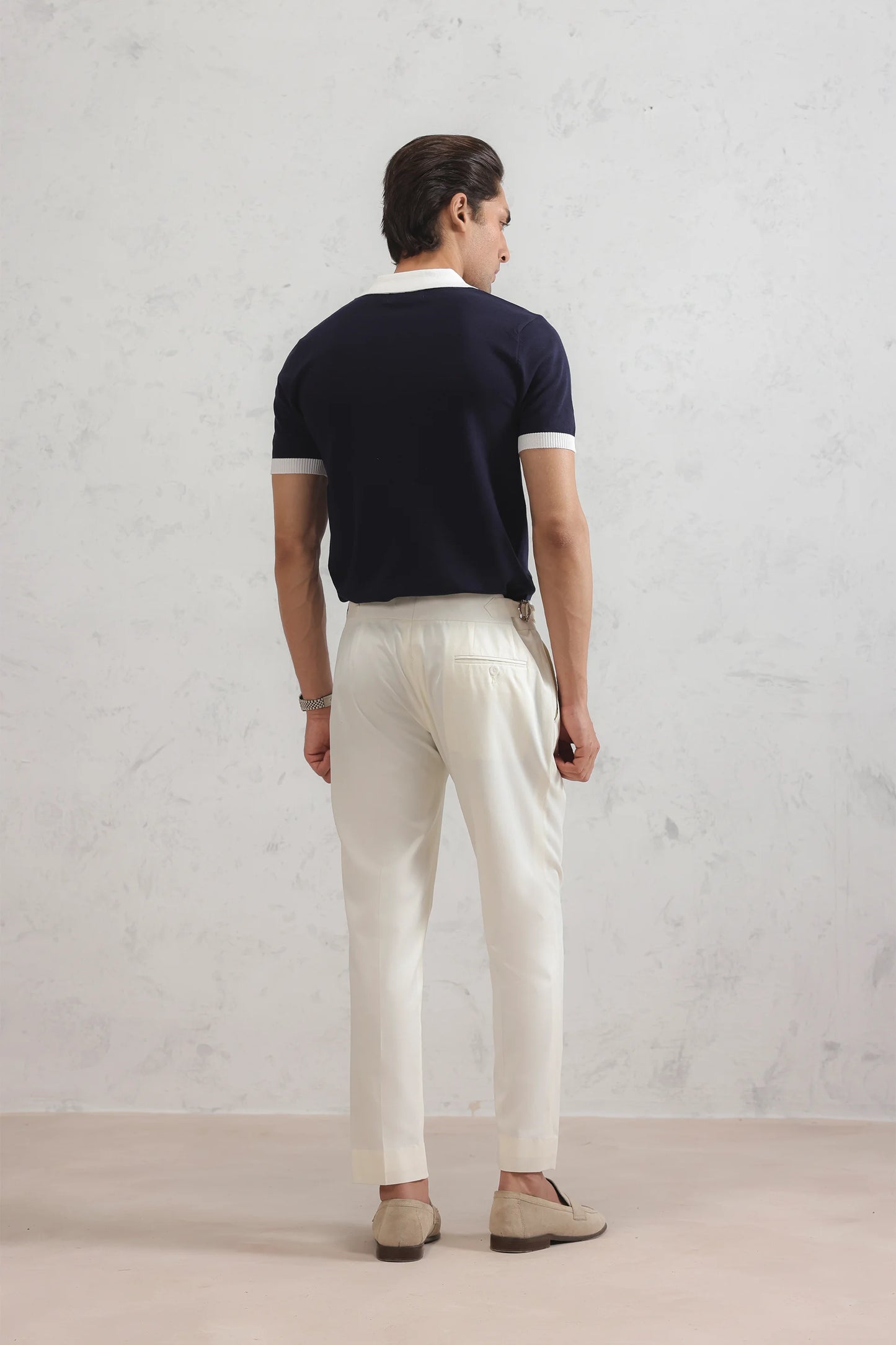 Resort collar Knit polo