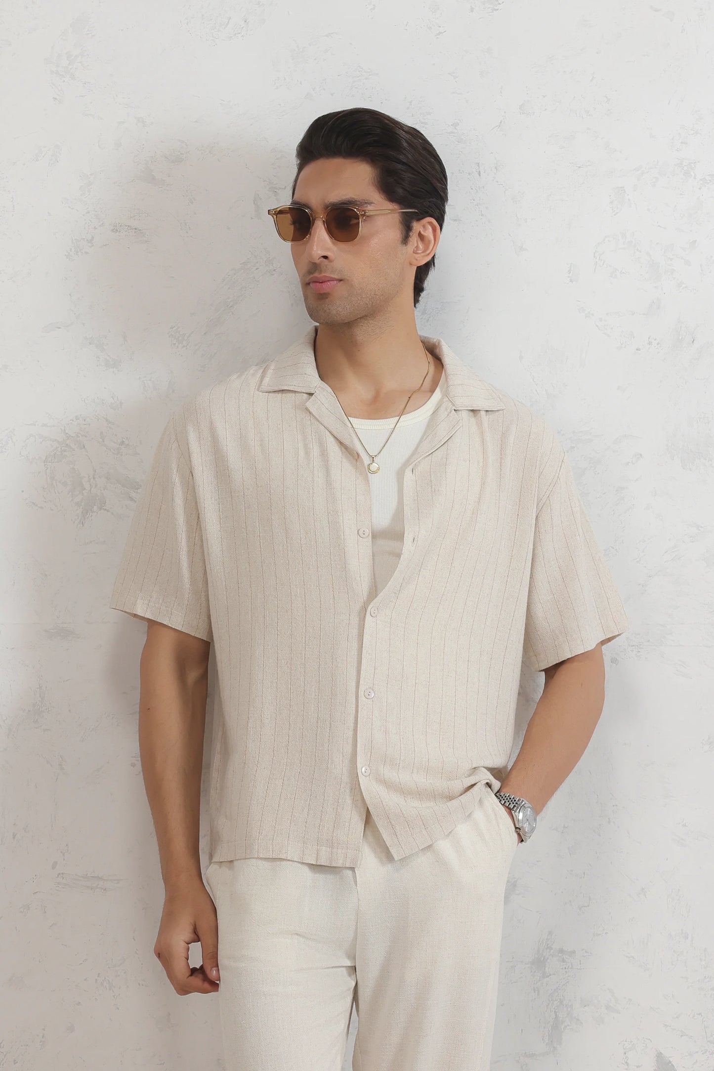 Pinstripe Linen Shirt