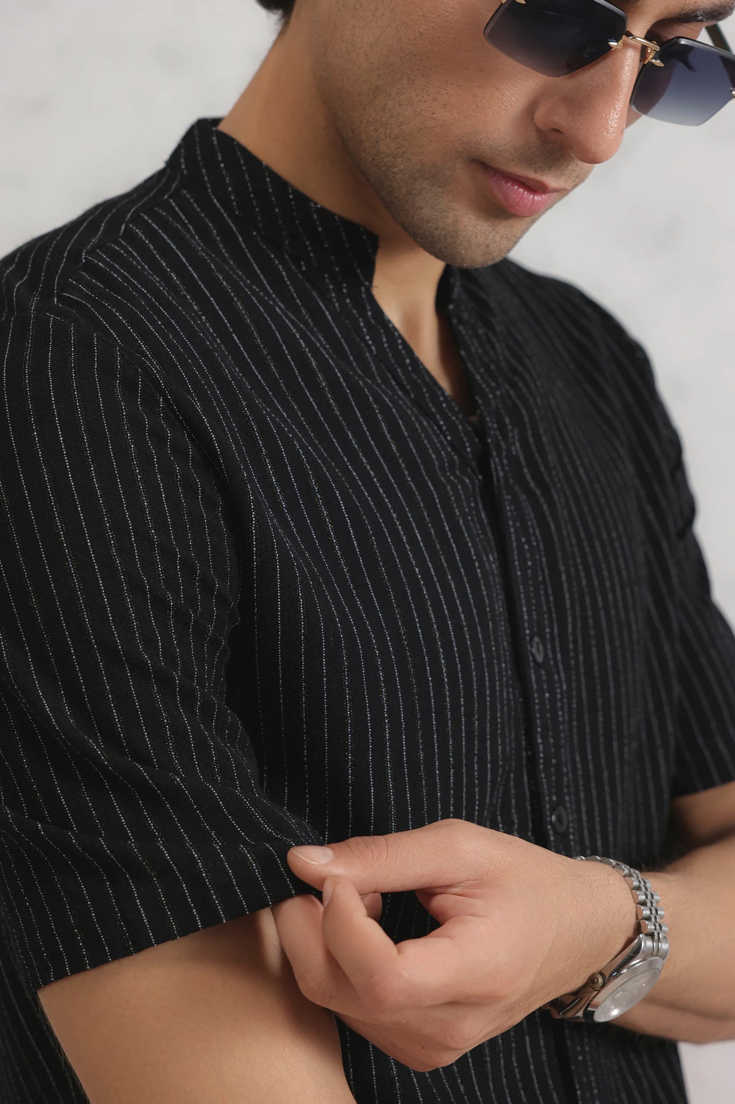 Noir Pinstripe Shirt