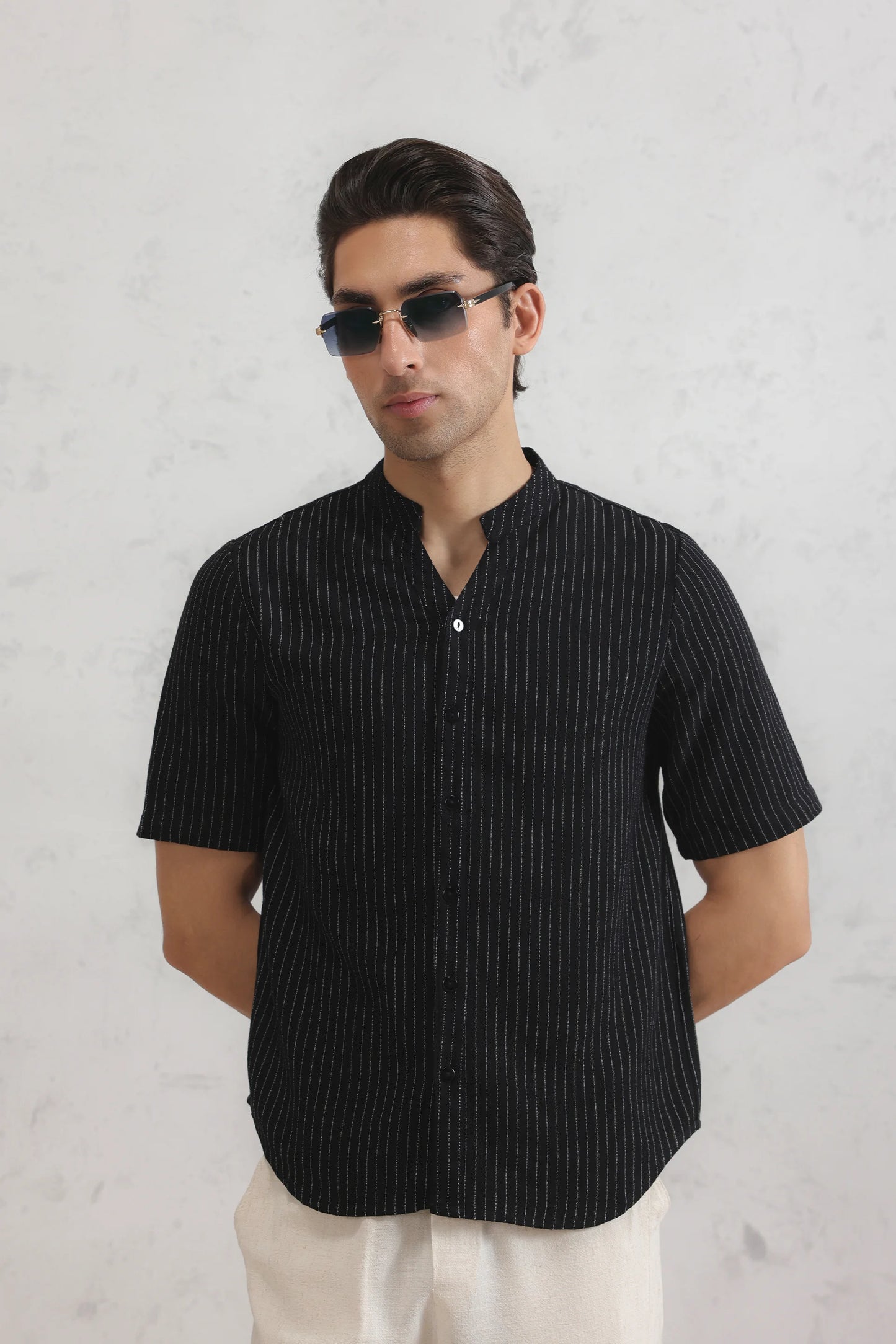 Noir Pinstripe Shirt