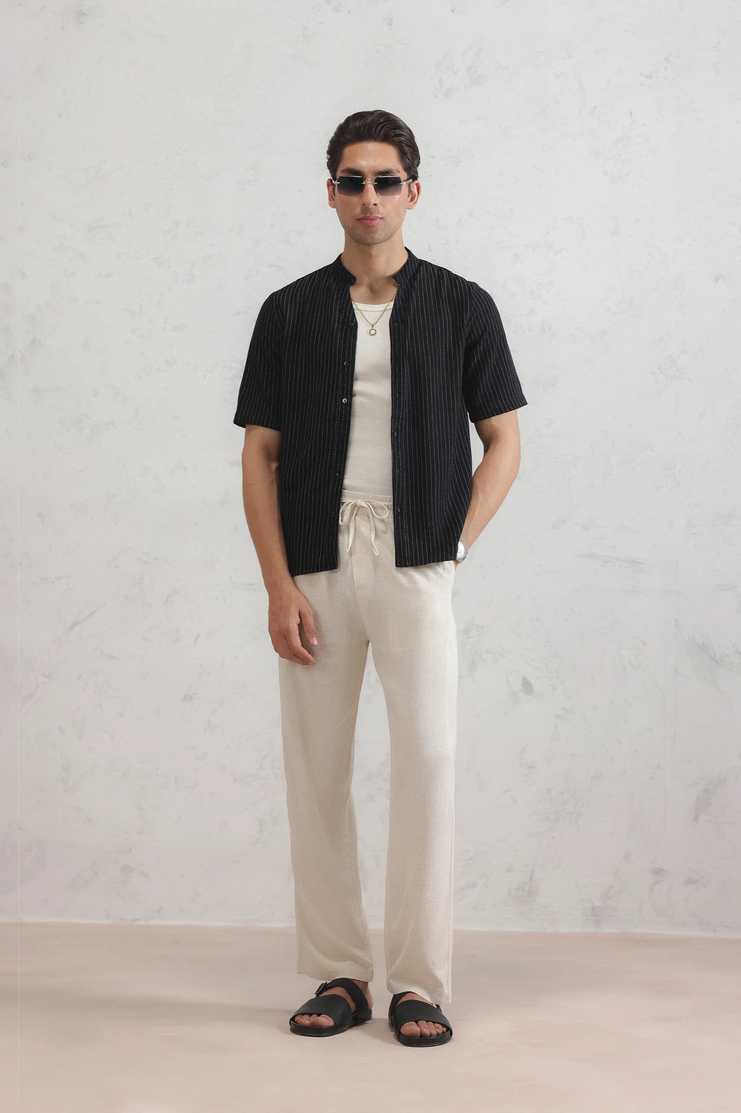 Noir Pinstripe Shirt
