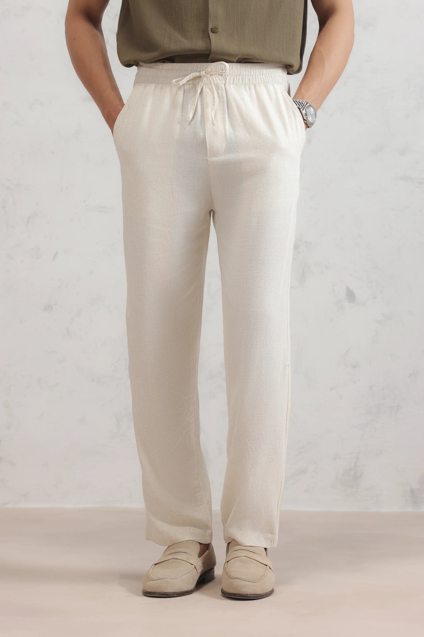 Straight Linen Trousers