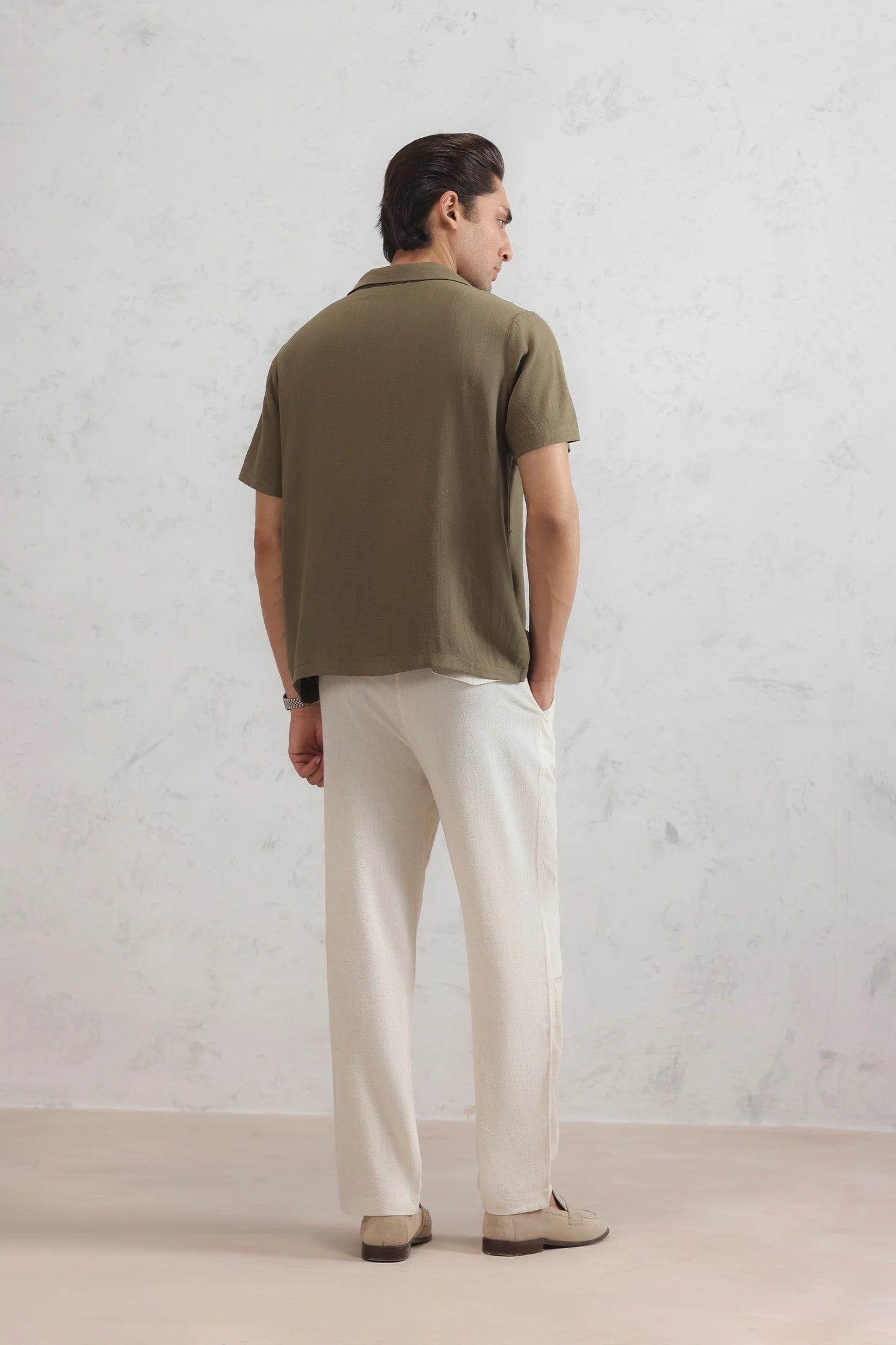 Resort collar Linen Shirt