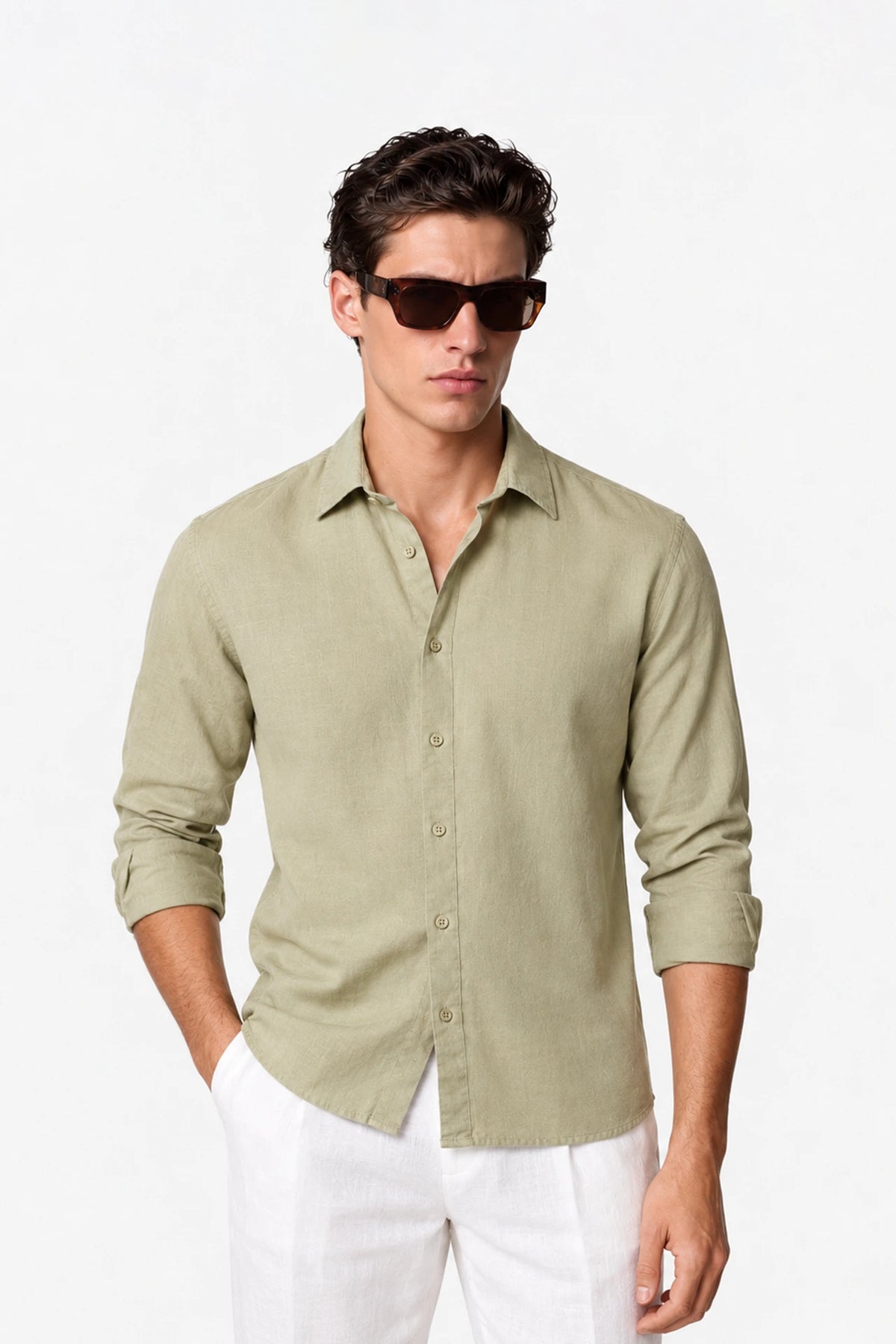 Tailored Fit Linen Shirt