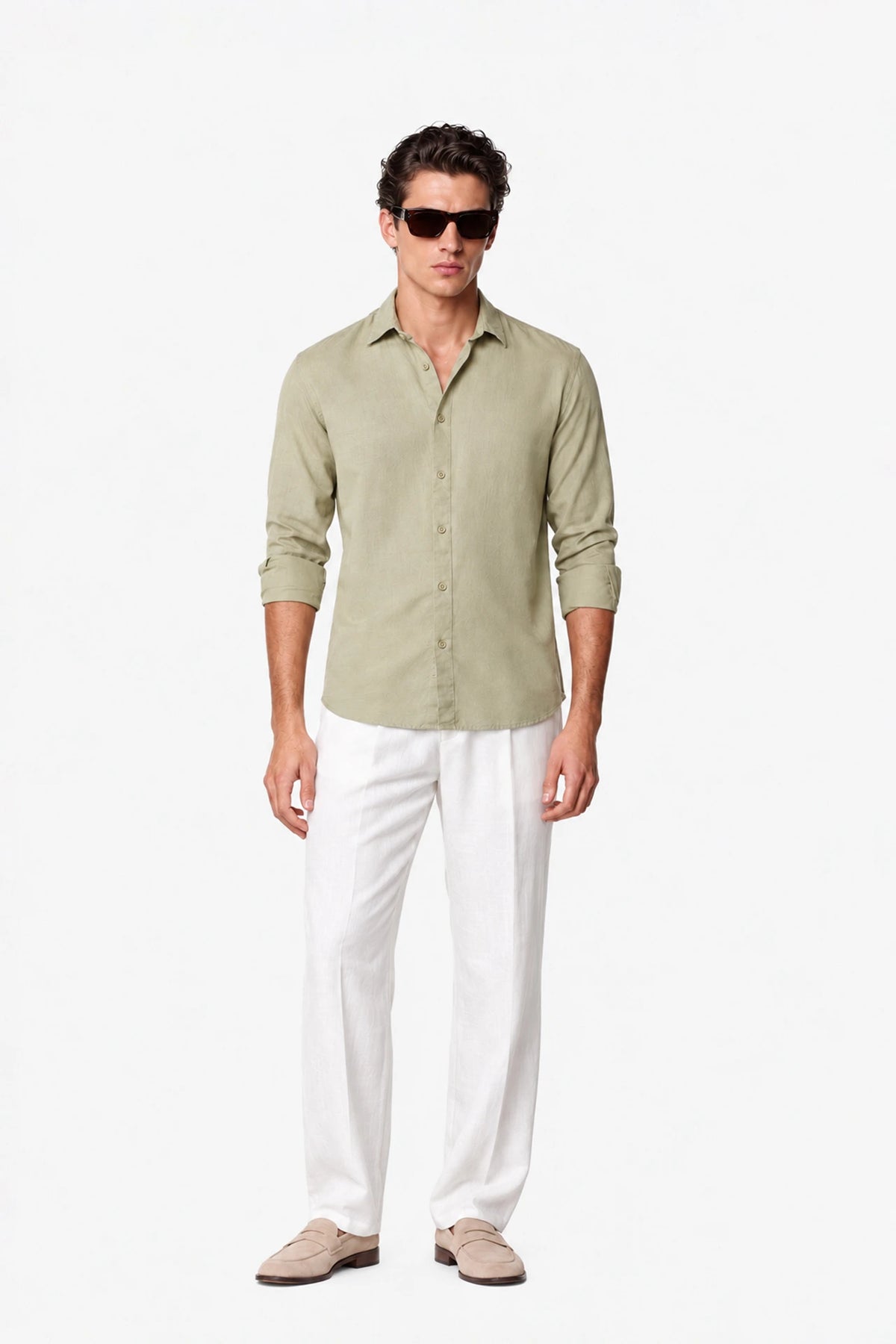 Tailored Fit Linen Shirt