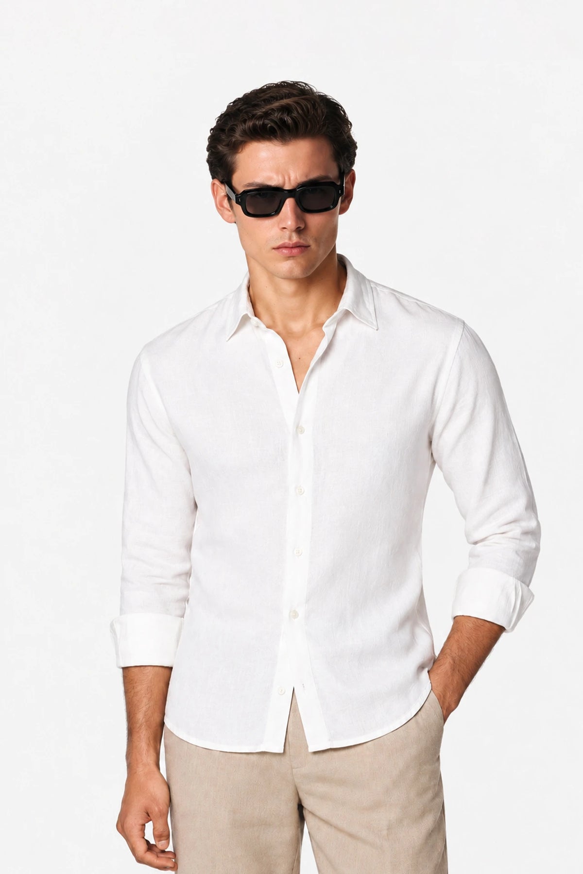 Tailored Fit Linen Shirt