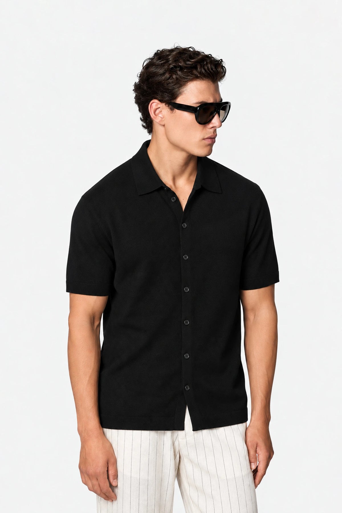 Fine-Knit Sleek Shirt