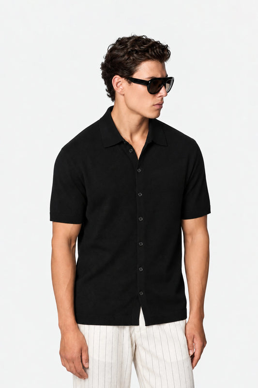 Fine-Knit Sleek Shirt