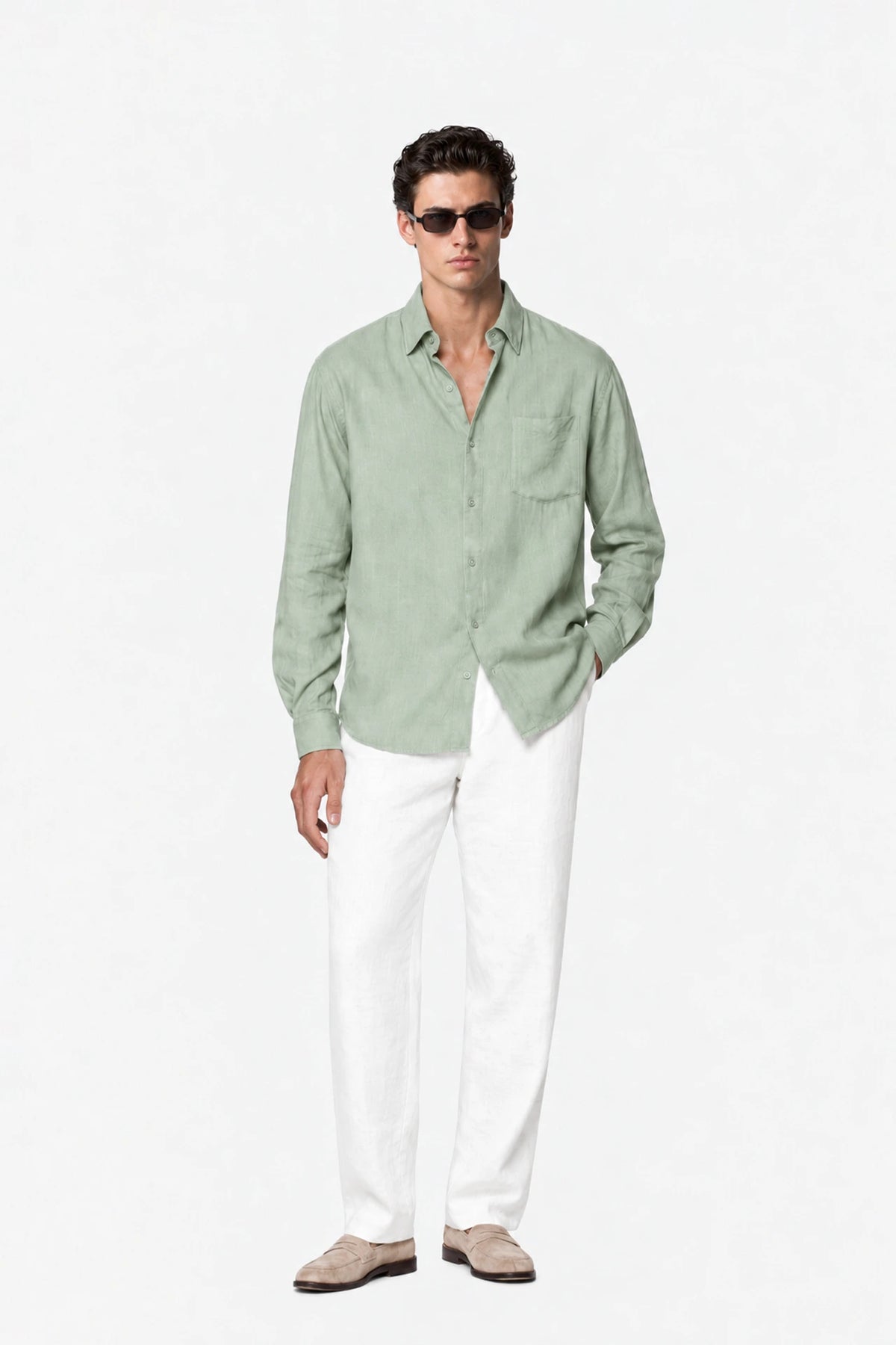 Tailored Fit Linen Shirt